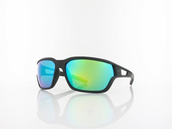 Brilando | Premium Sport M2480 67 | schwarz matt / gr&uuml;n grau gr&uuml;n verspiegelt