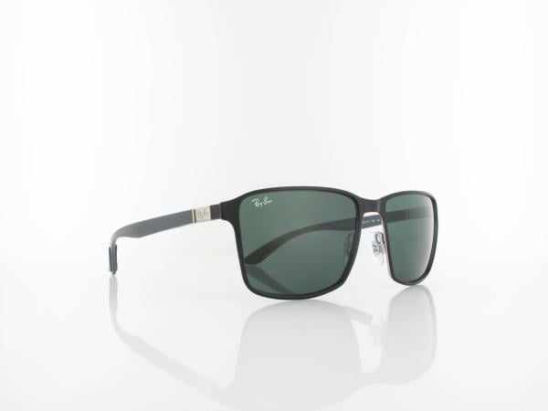 Ray Ban | RB3721 914471 59 | black on silver / dark green