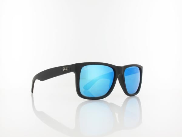 Ray Ban | Justin RB4165 622/55 54 | black rubber / green mirror blue