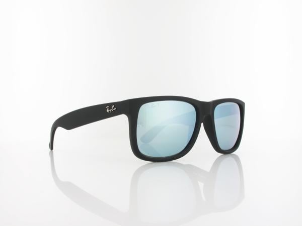 Ray Ban | Justin RB4165 622/Y4 55 | rubber black / green mirror silver polar