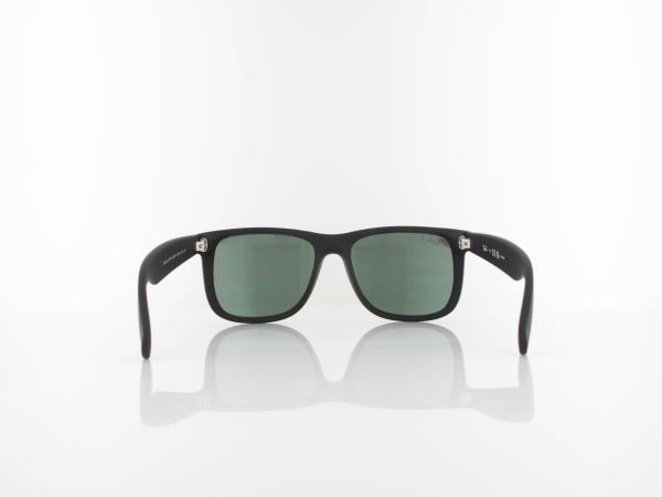 Ray Ban | Justin RB4165 622/Y4 55 | rubber black / green mirror silver polar