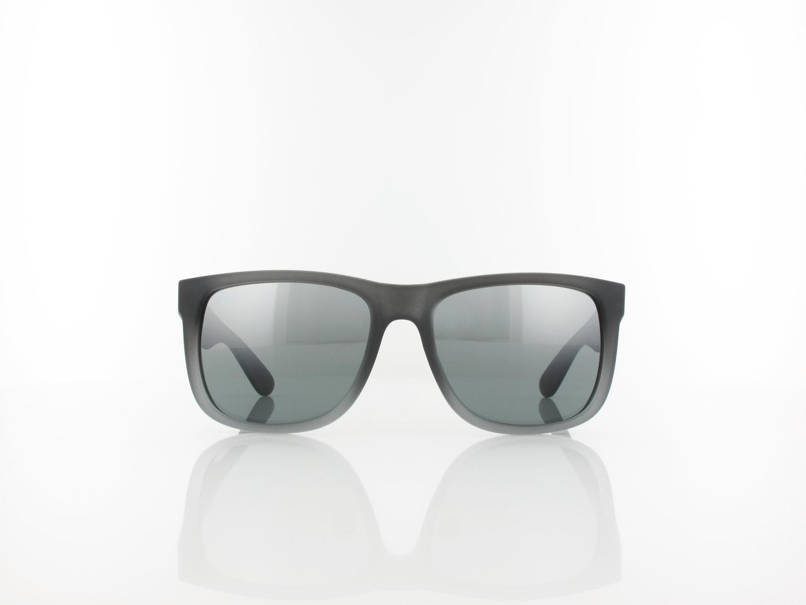 Ray Ban | Justin RB4165 852/88 54 | rubber grey transparent / grey gradient silver mirror