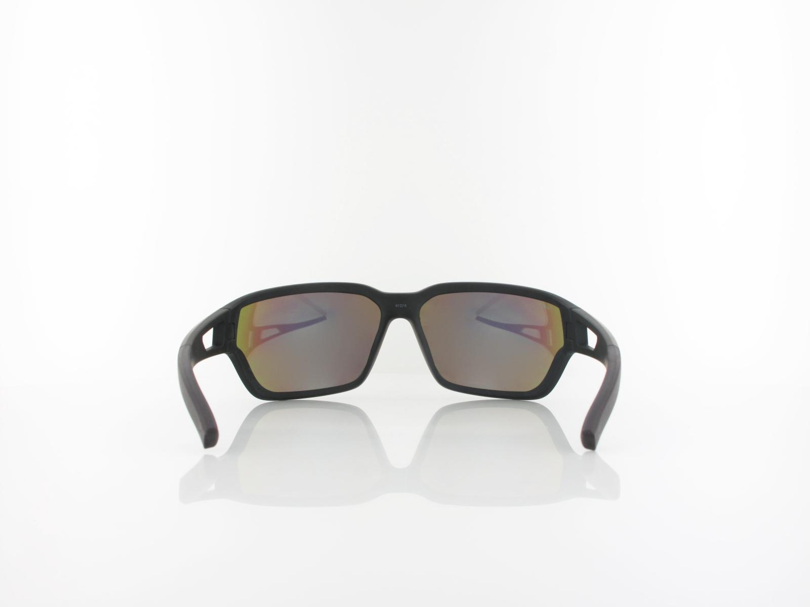 Brilando | Premium Sport M2480 67 | schwarz matt / gr&uuml;n grau gr&uuml;n verspiegelt