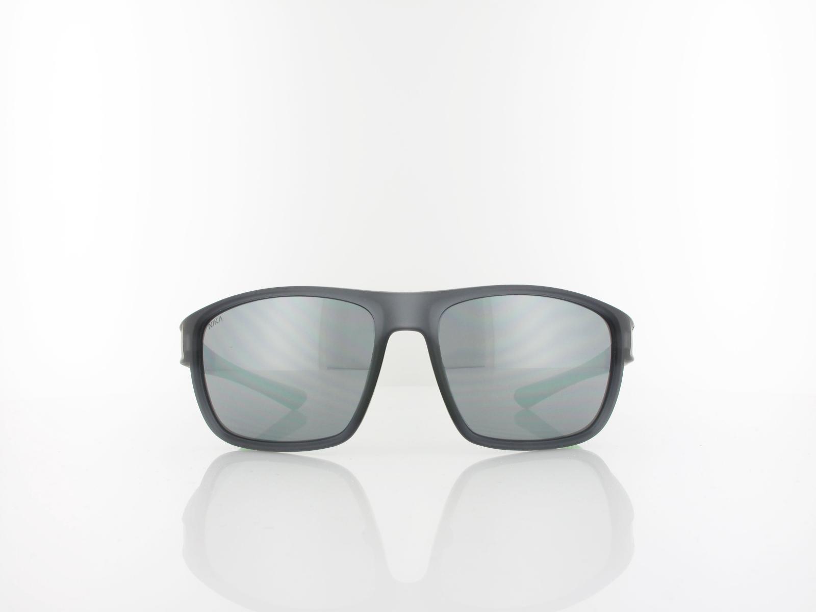 Brilando | Premium Sport M2510 58 | grau transparent matt gr&uuml;n / grau silberspiegel