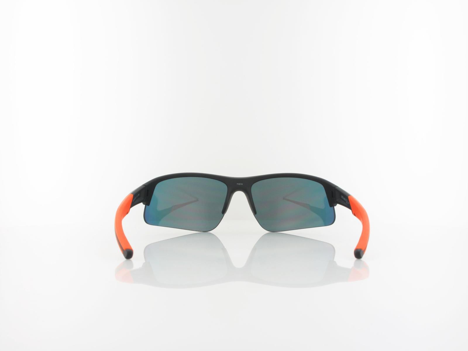Brilando | Premium Sport M2570 71 | schwarz matt orange / rot verspiegelt