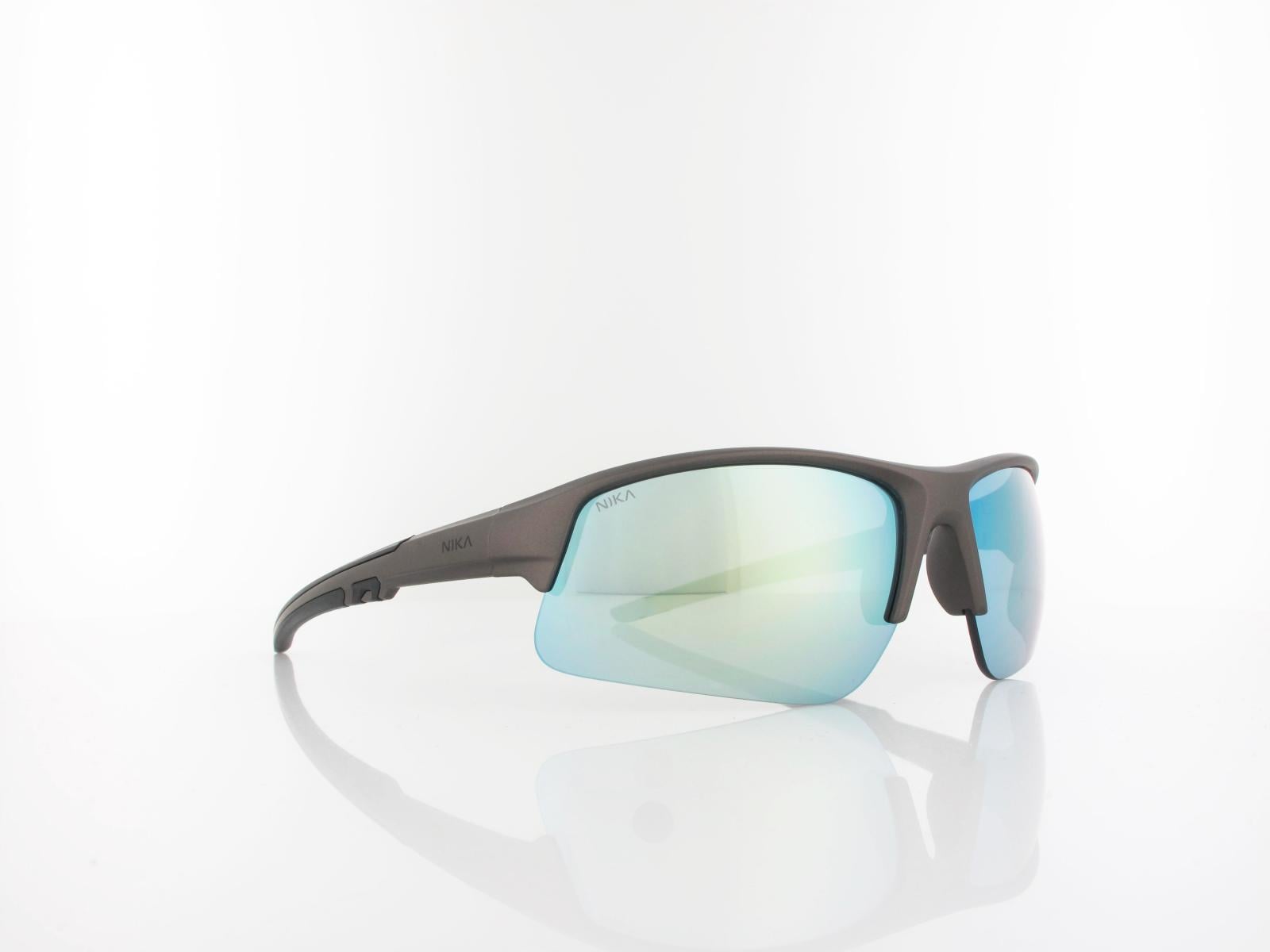 Brilando | Premium Sport M2580 71 | anthrazit matt schwarz / gelb-silber verspiegelt