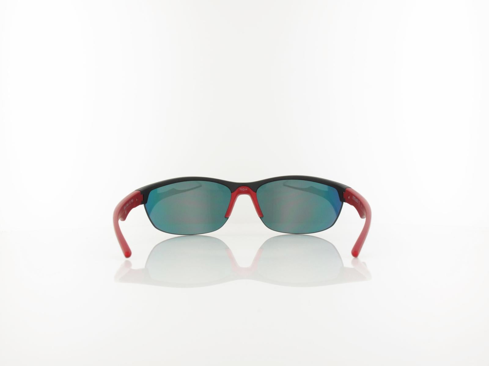 Brilando | Premium Sport M2660 70 | schwarz matt rotmetallic / grau 85%  rot verspiegelung