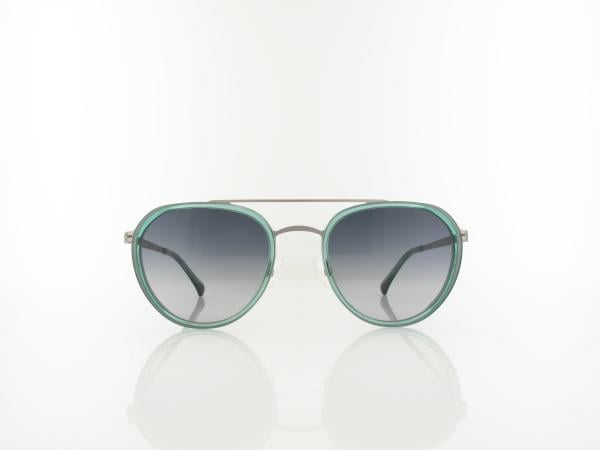 Brilando | Premium Sun U2640 53 | blau-gr&uuml;n transparent gun matt / grau verlauf 85-65%