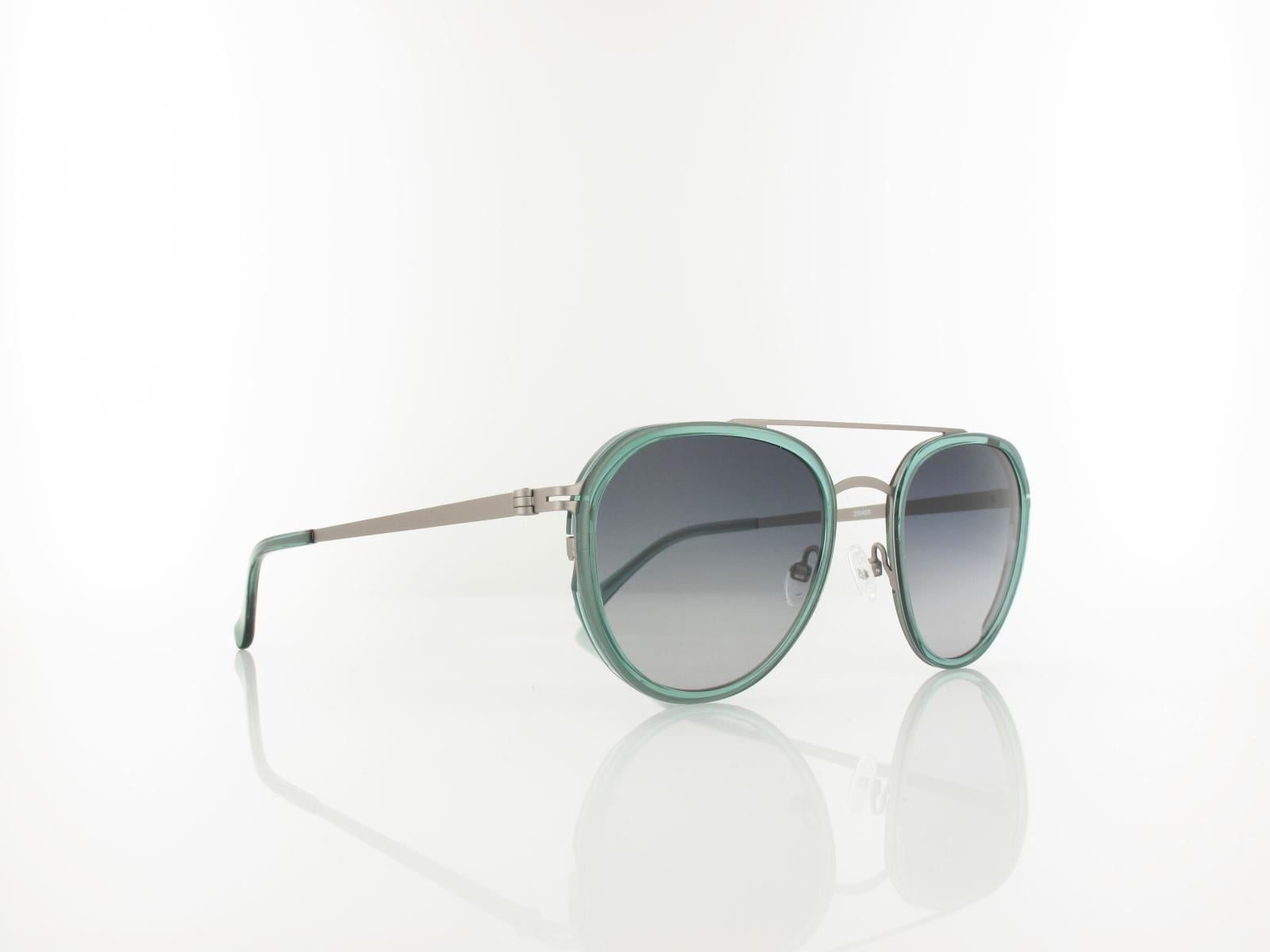Brilando | Premium Sun U2640 53 | blau-gr&uuml;n transparent gun matt / grau verlauf 85-65%
