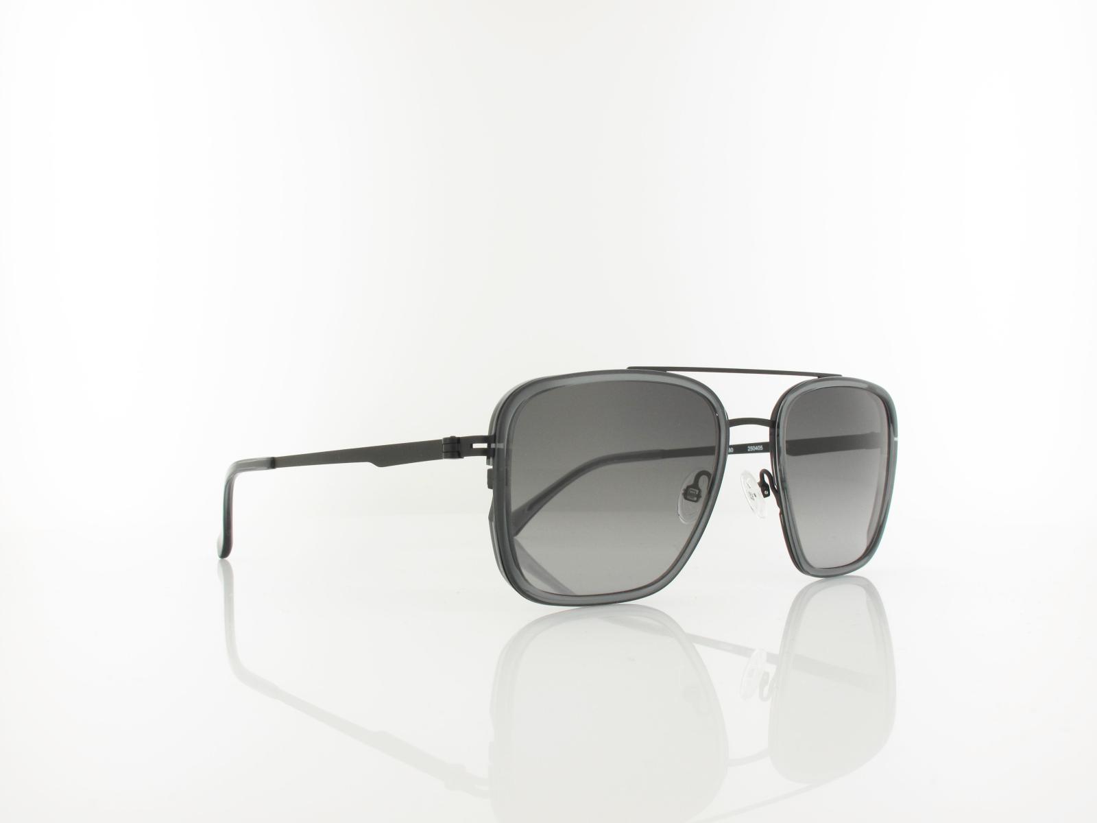 Brilando | Premium Sun U2680 54 | grau transparent schwarz matt / schwarz verlauf 85-65%