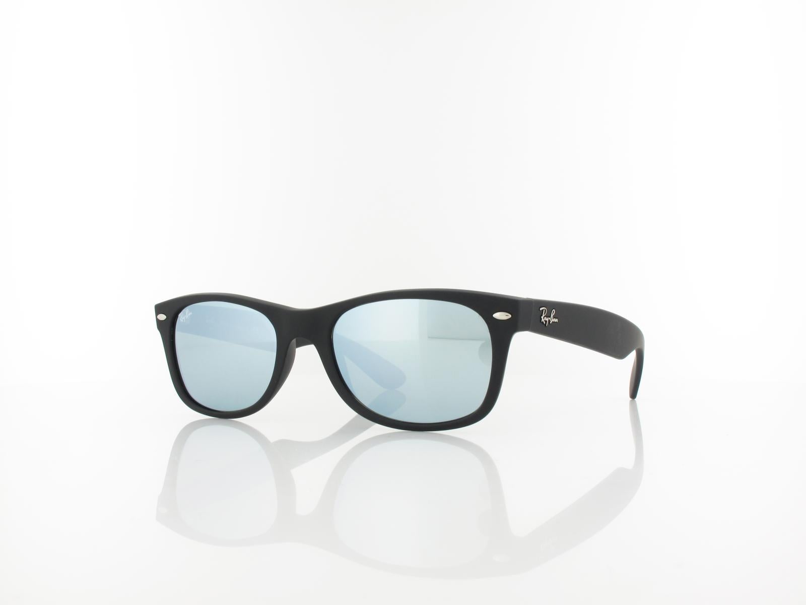 Ray Ban | New Wayfarer RB2132 622/30 52 | rubber black / green mirror silver