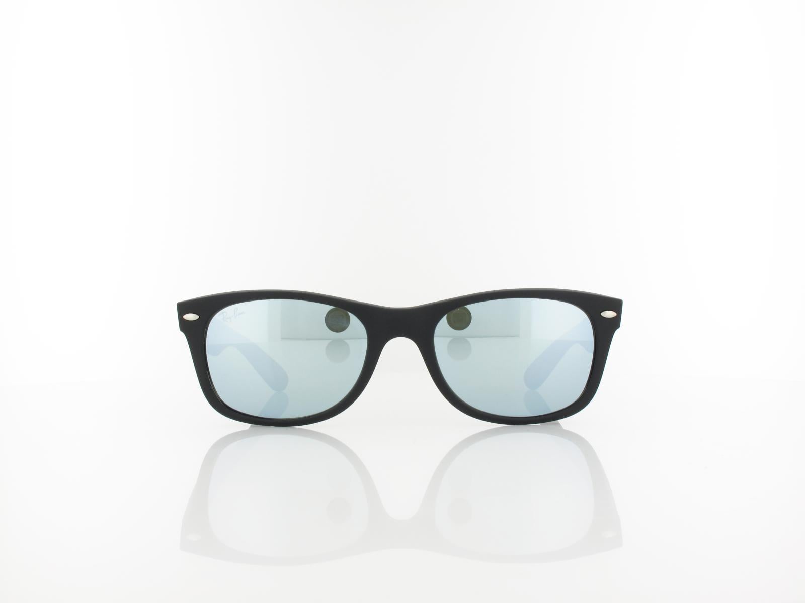 Ray Ban | New Wayfarer RB2132 622/30 52 | rubber black / green mirror silver