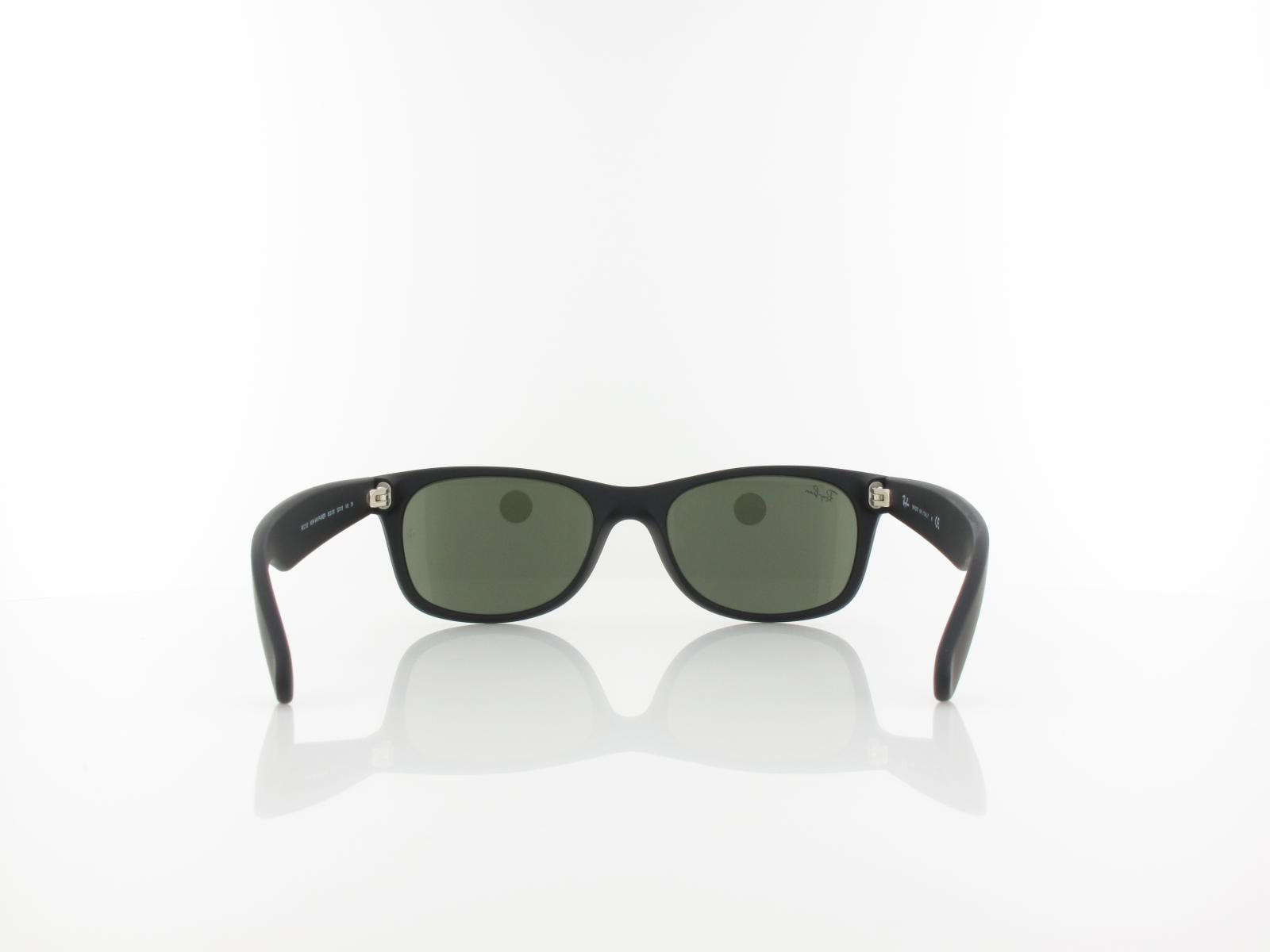 Ray Ban | New Wayfarer RB2132 622/30 52 | rubber black / green mirror silver