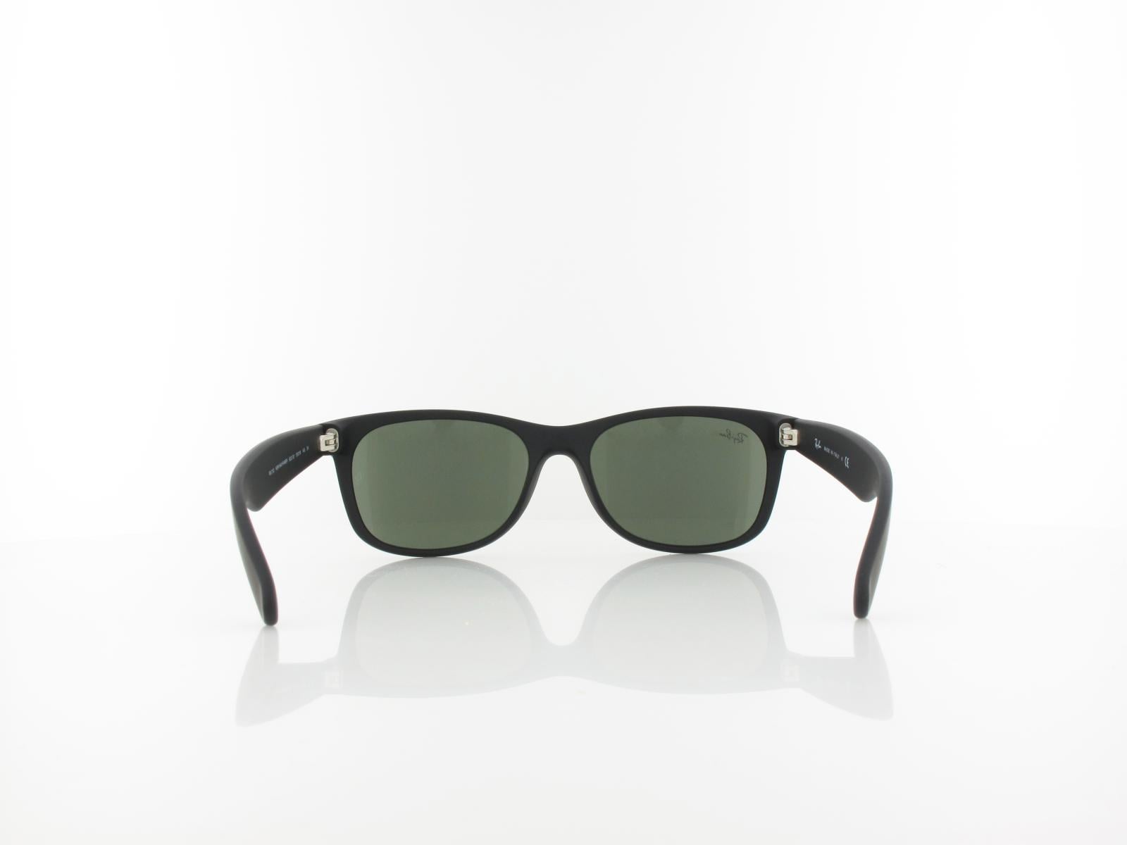 Ray Ban | New Wayfarer RB2132 622/30 55 | rubber black / green mirror silver