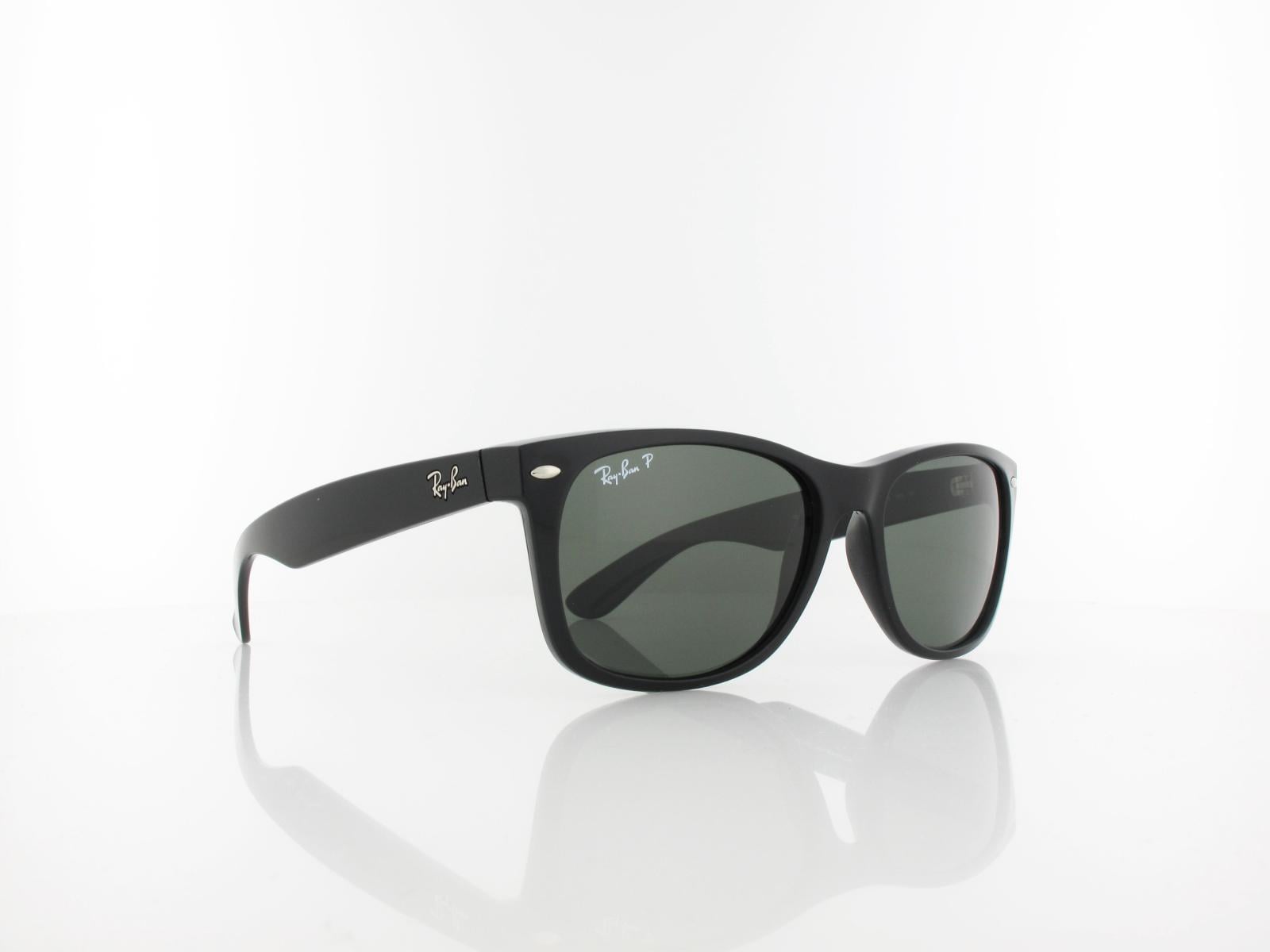 Ray Ban | New Wayfarer RB2132 901/58 58 | polished black / crystal green polarized