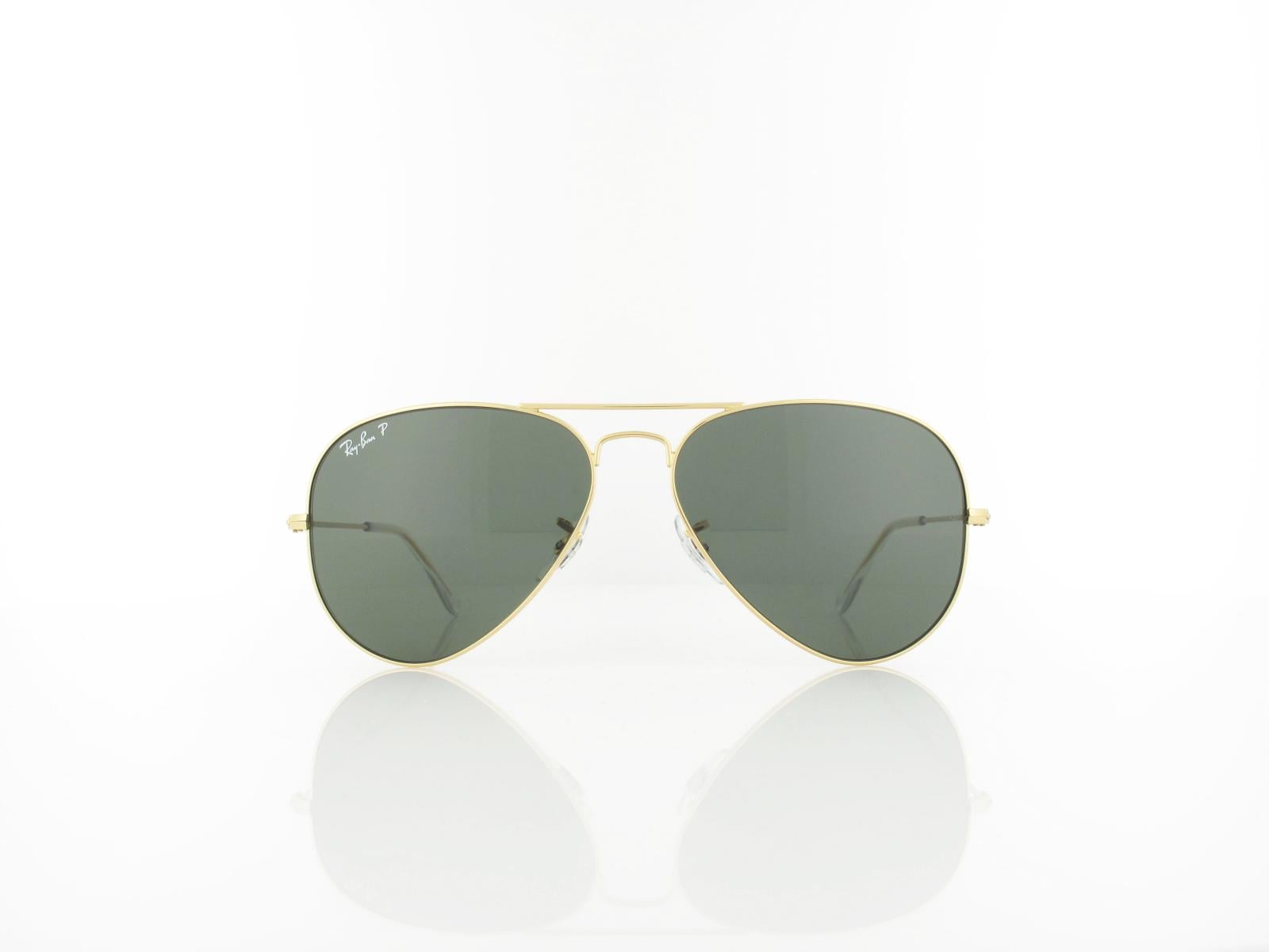 Ray Ban | Aviator Large Metal RB3025 001/58 58 | arista / crystal green pol