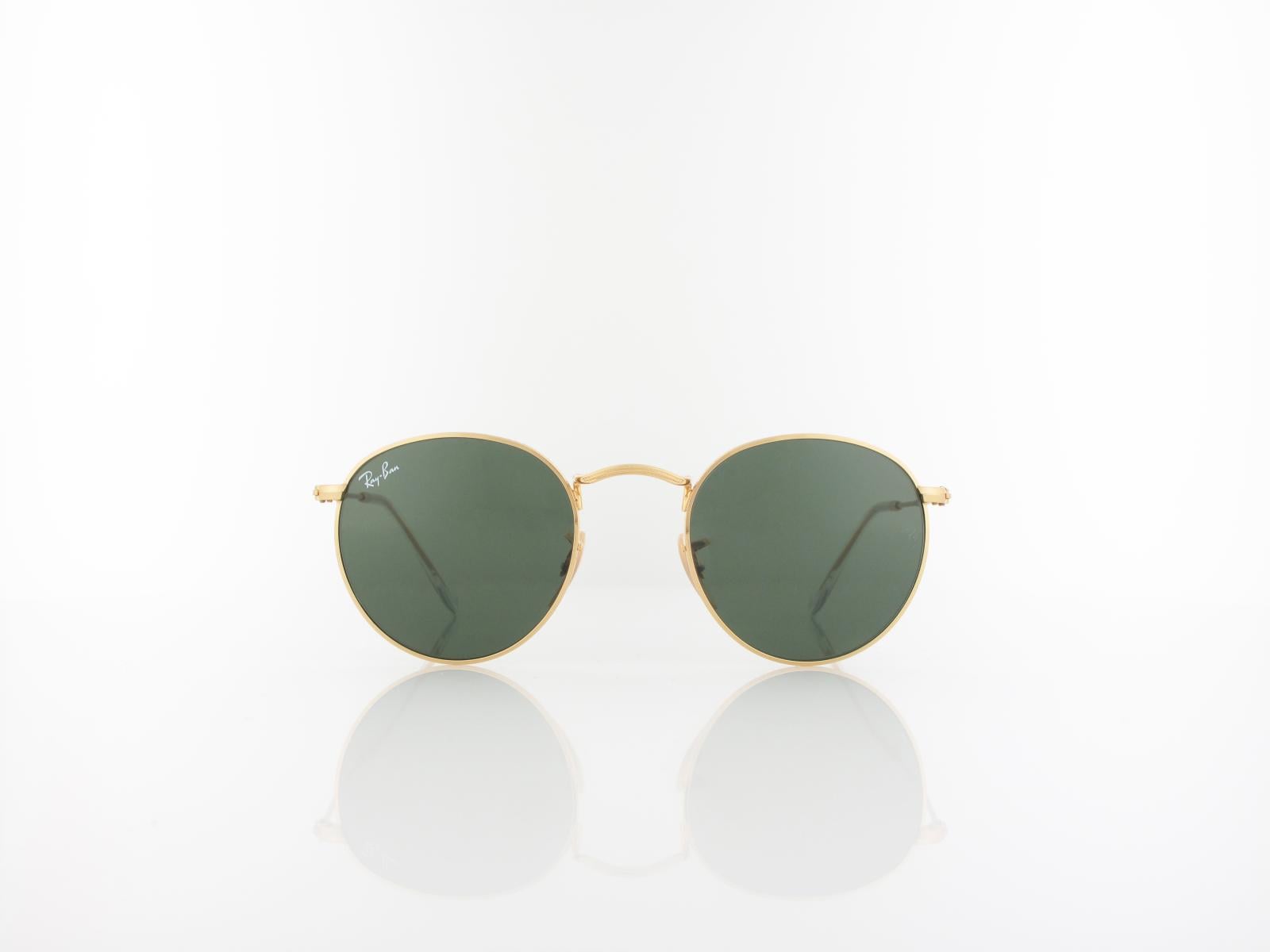 Ray Ban | Round Metal RB3447 001 47 | gold / crystal green