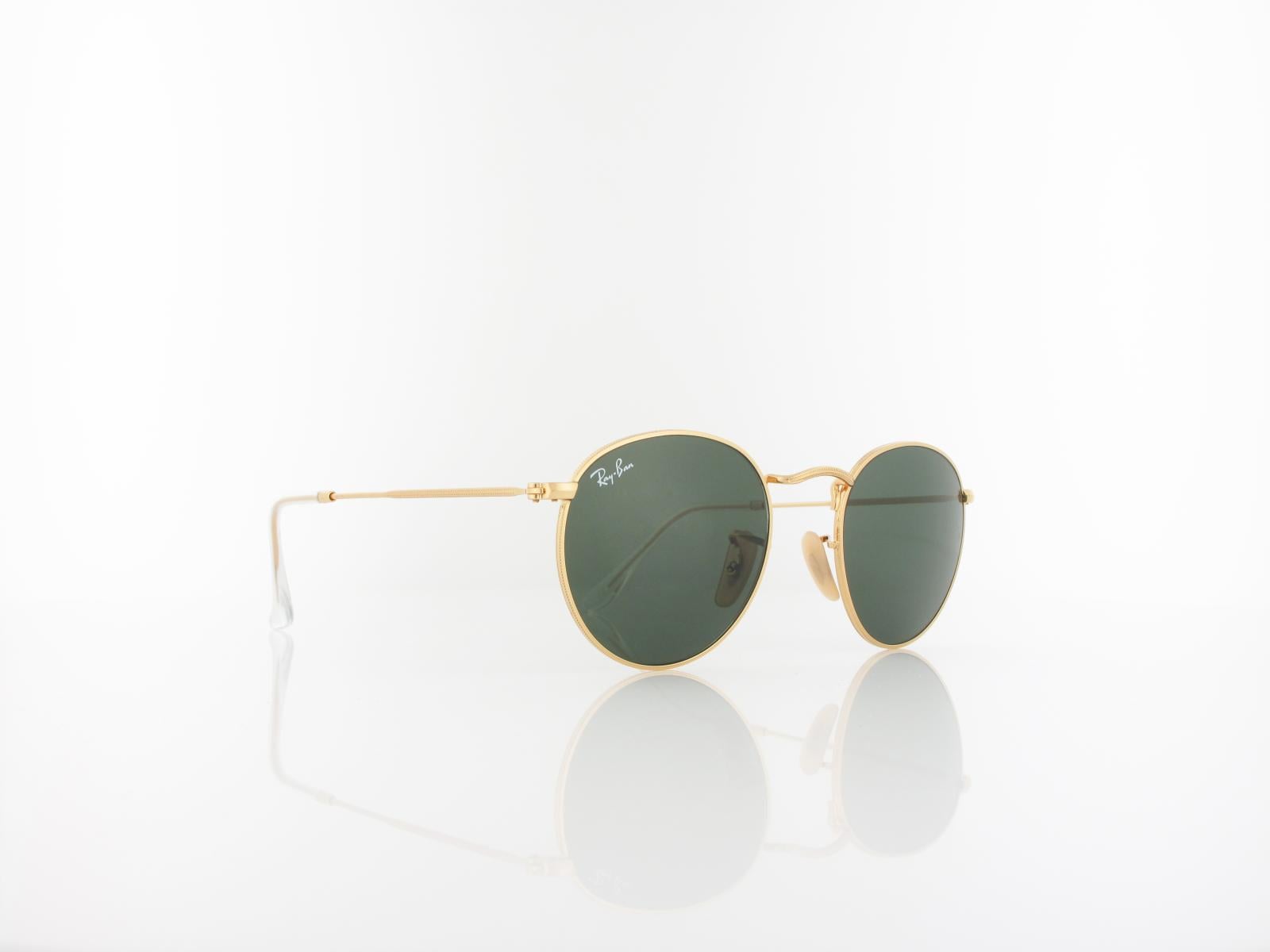 Ray Ban | Round Metal RB3447 001 47 | gold / crystal green