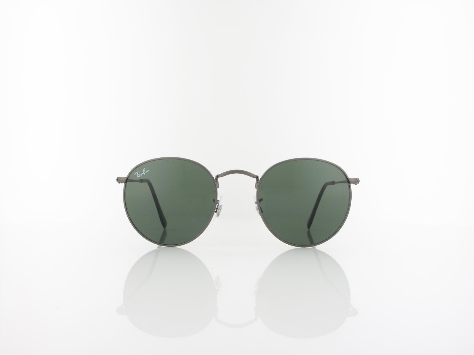 Ray Ban | Round Metal RB3447 029 50 | matt gunmetal / green