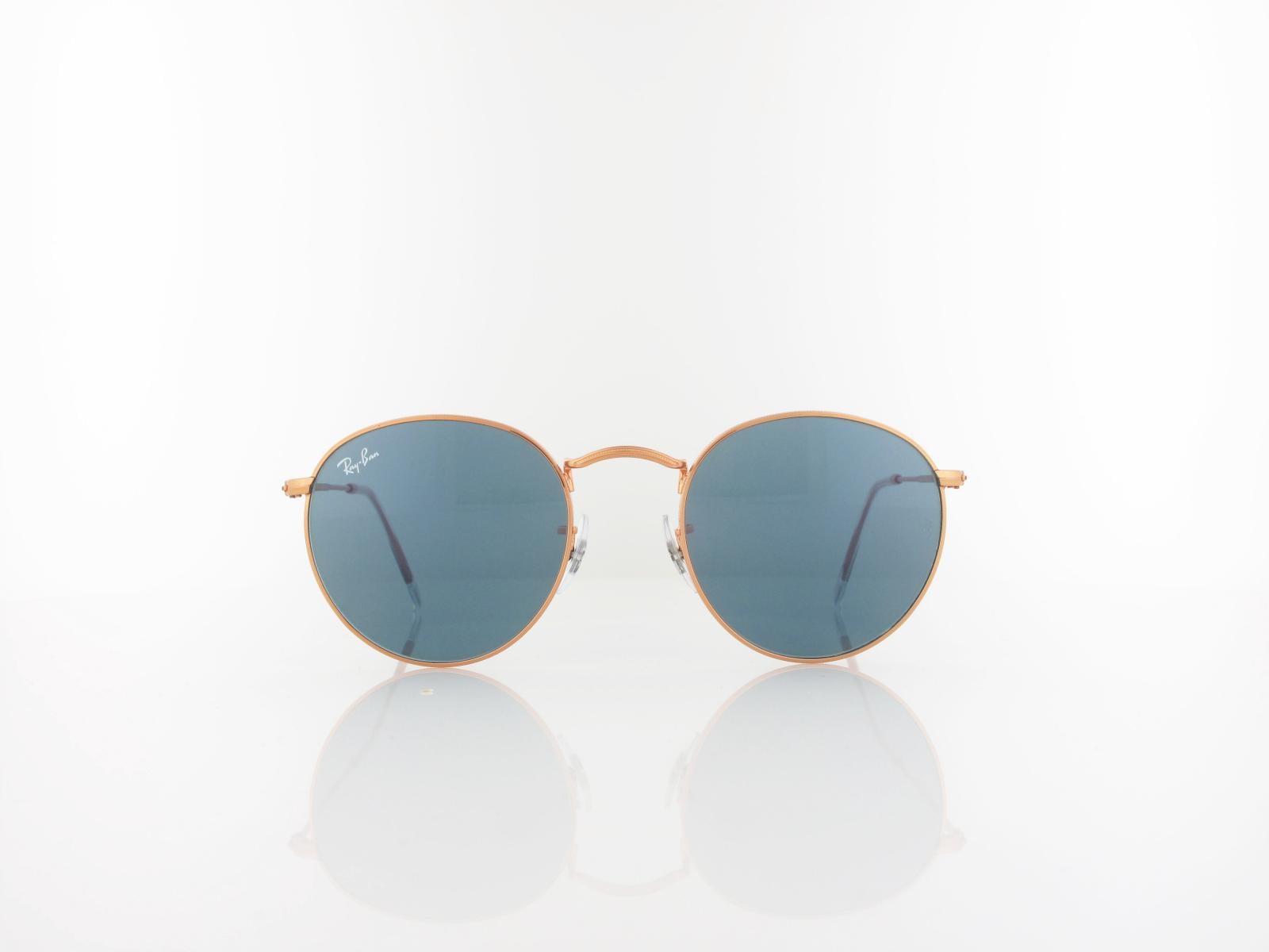 Ray Ban | Round Metal RB3447 9202R5 50 | rose gold / blue