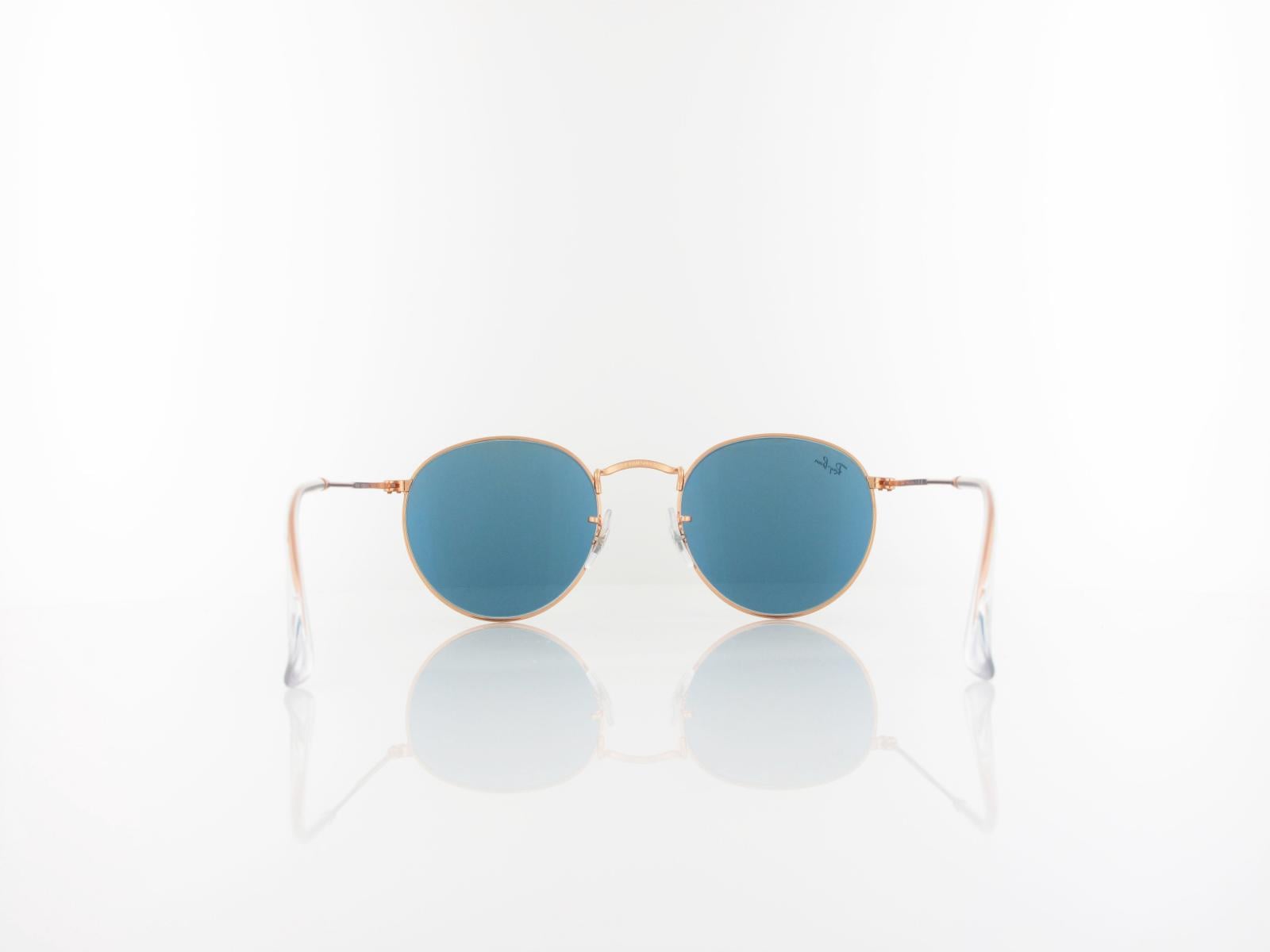 Ray Ban | Round Metal RB3447 9202R5 50 | rose gold / blue