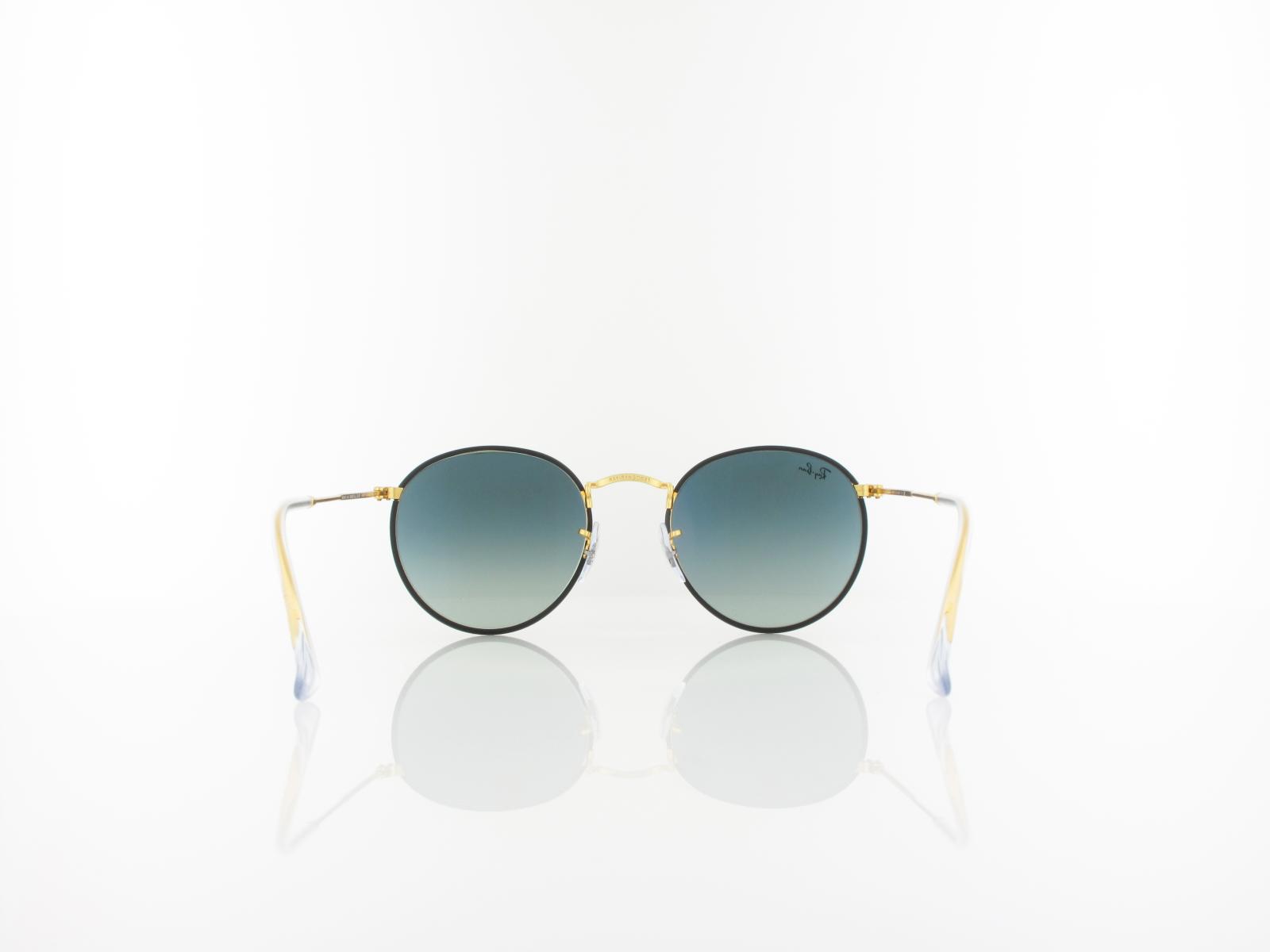 Ray Ban | Round full color RB3447JM 919671 50 | black on legend gold / dark grey gradient