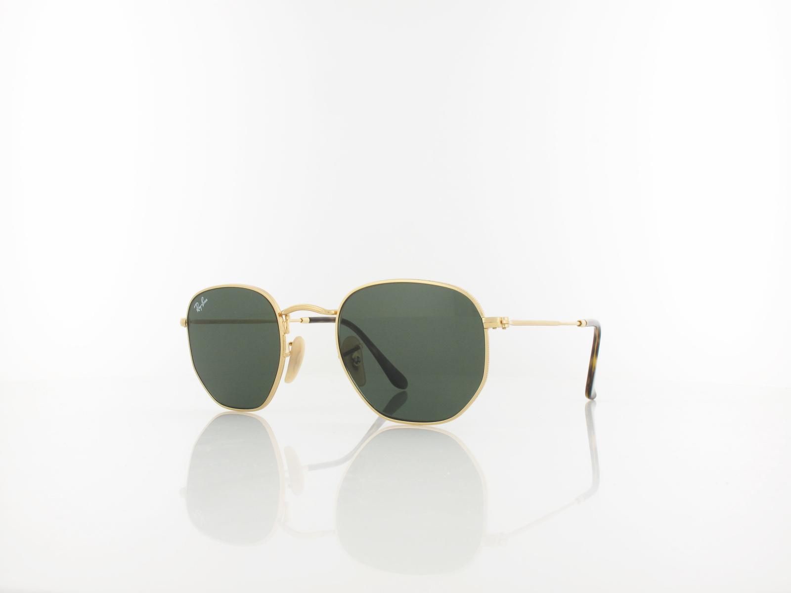 Ray Ban | Hexagonal RB3548N 001 48 | gold / crystal green