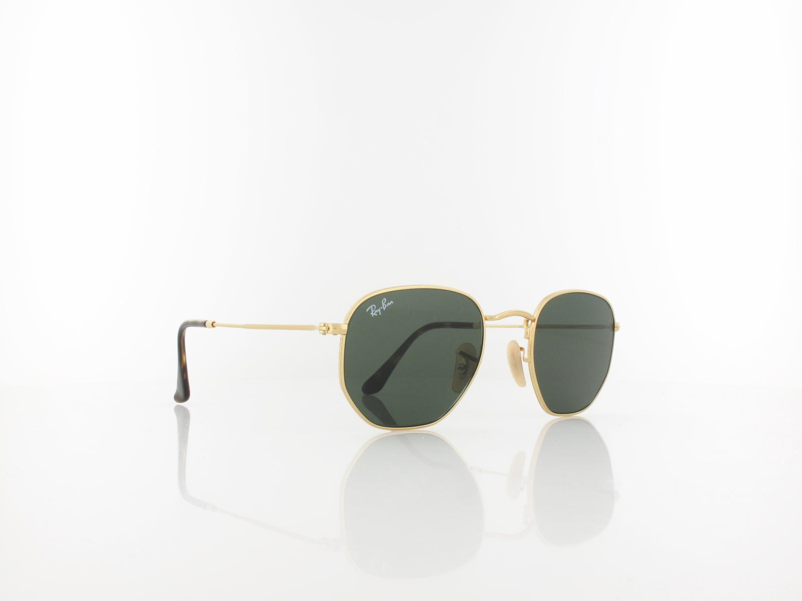 Ray Ban | Hexagonal RB3548N 001 48 | gold / crystal green