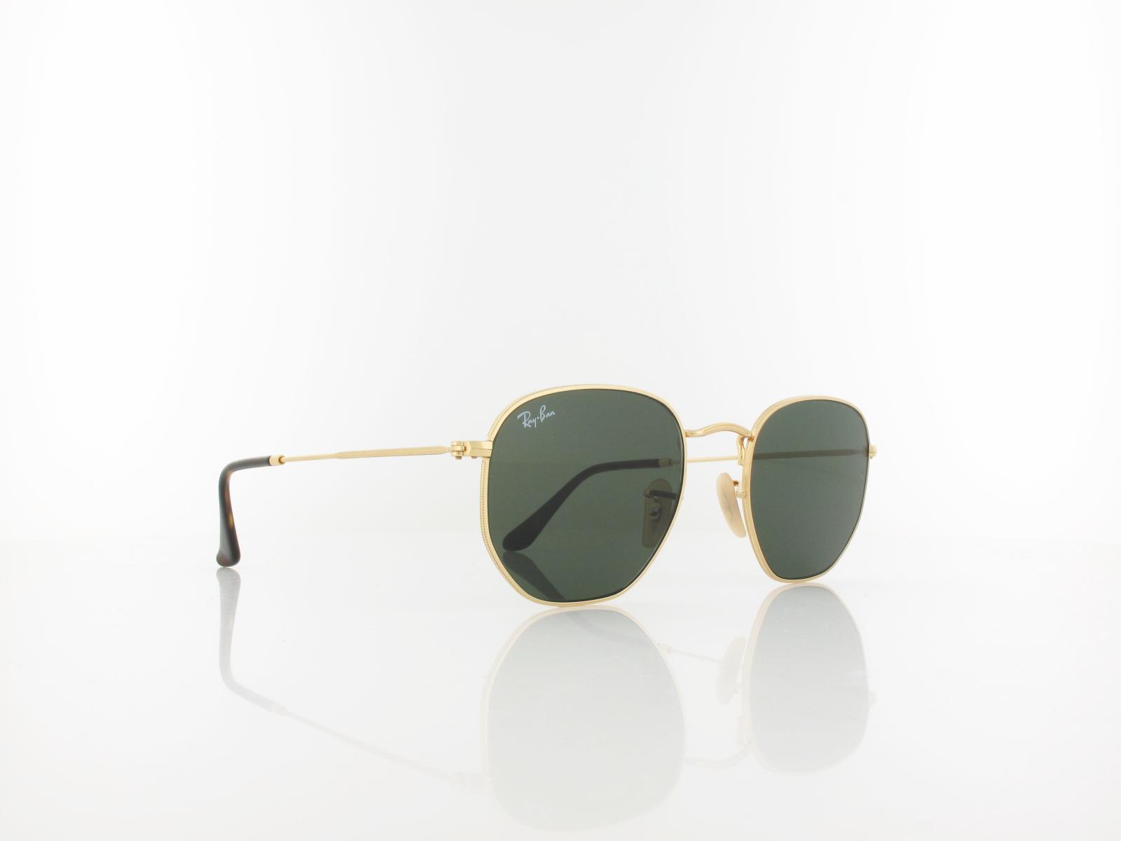 Ray Ban | Hexagonal RB3548N 001 51 | gold / crystal green