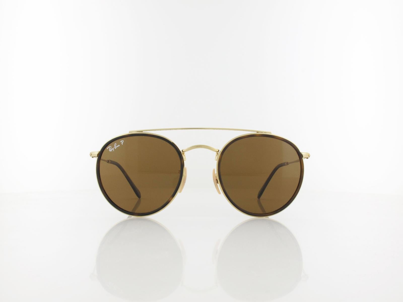 Ray Ban | Round Double Bridge RB3647N 001/57 51 | gold / polar brown
