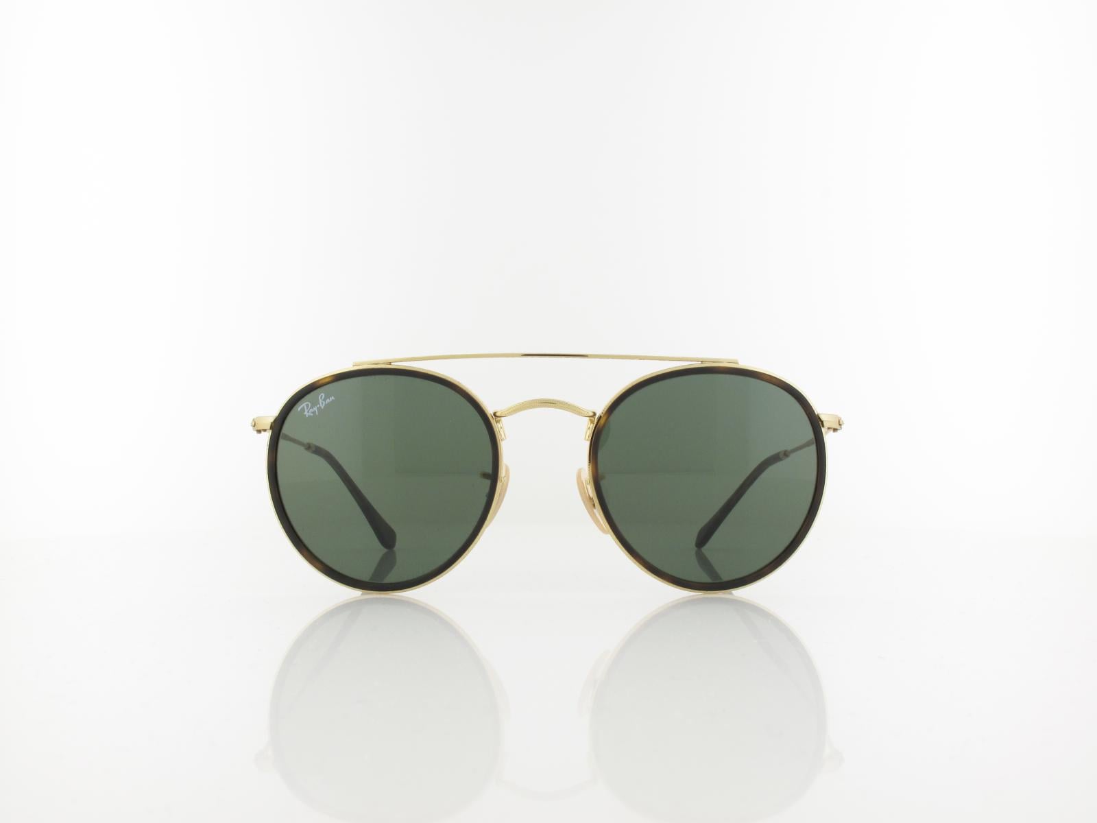 Ray Ban | Round Double Bridge RB3647N 001 51 | gold / green