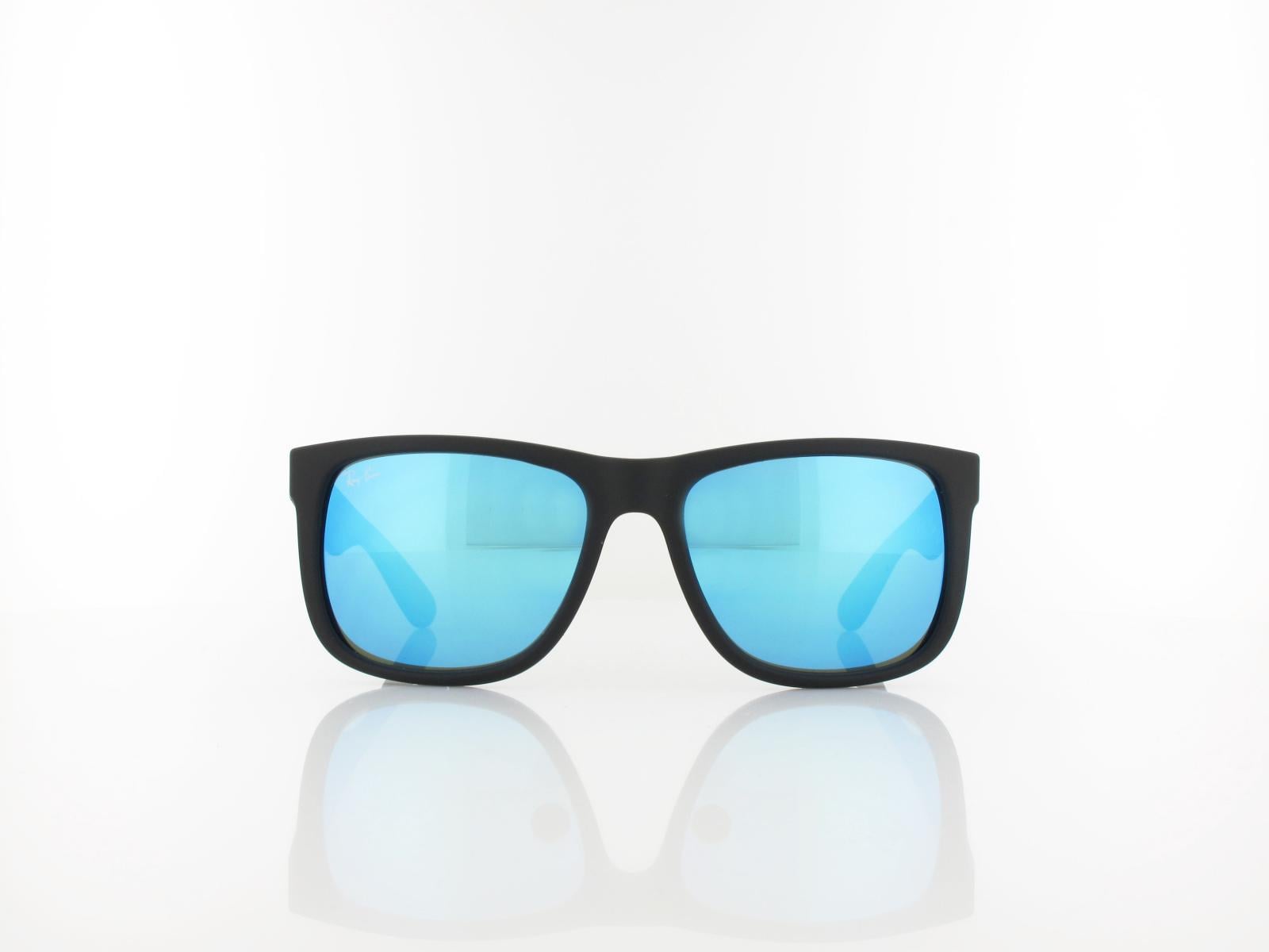 Ray Ban | Justin RB4165 622/55 54 | black rubber / green mirror blue