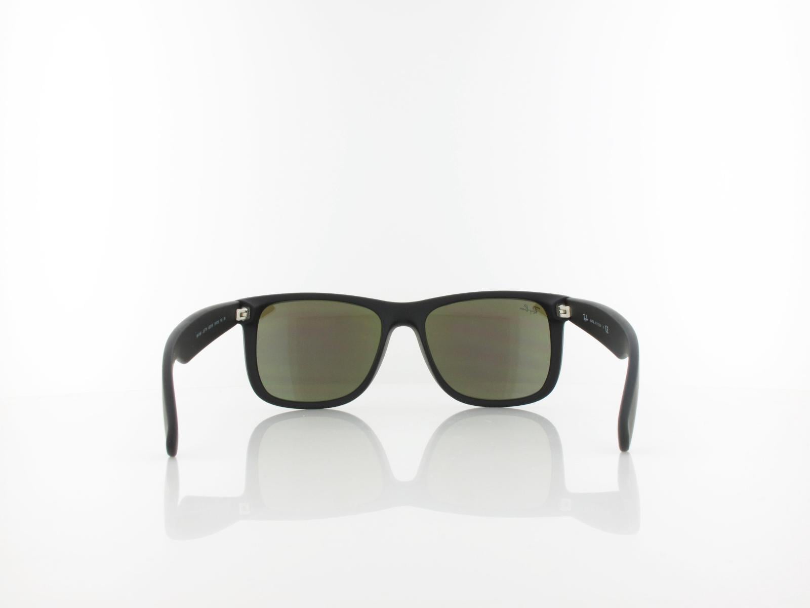 Ray Ban | Justin RB4165 622/55 54 | black rubber / green mirror blue