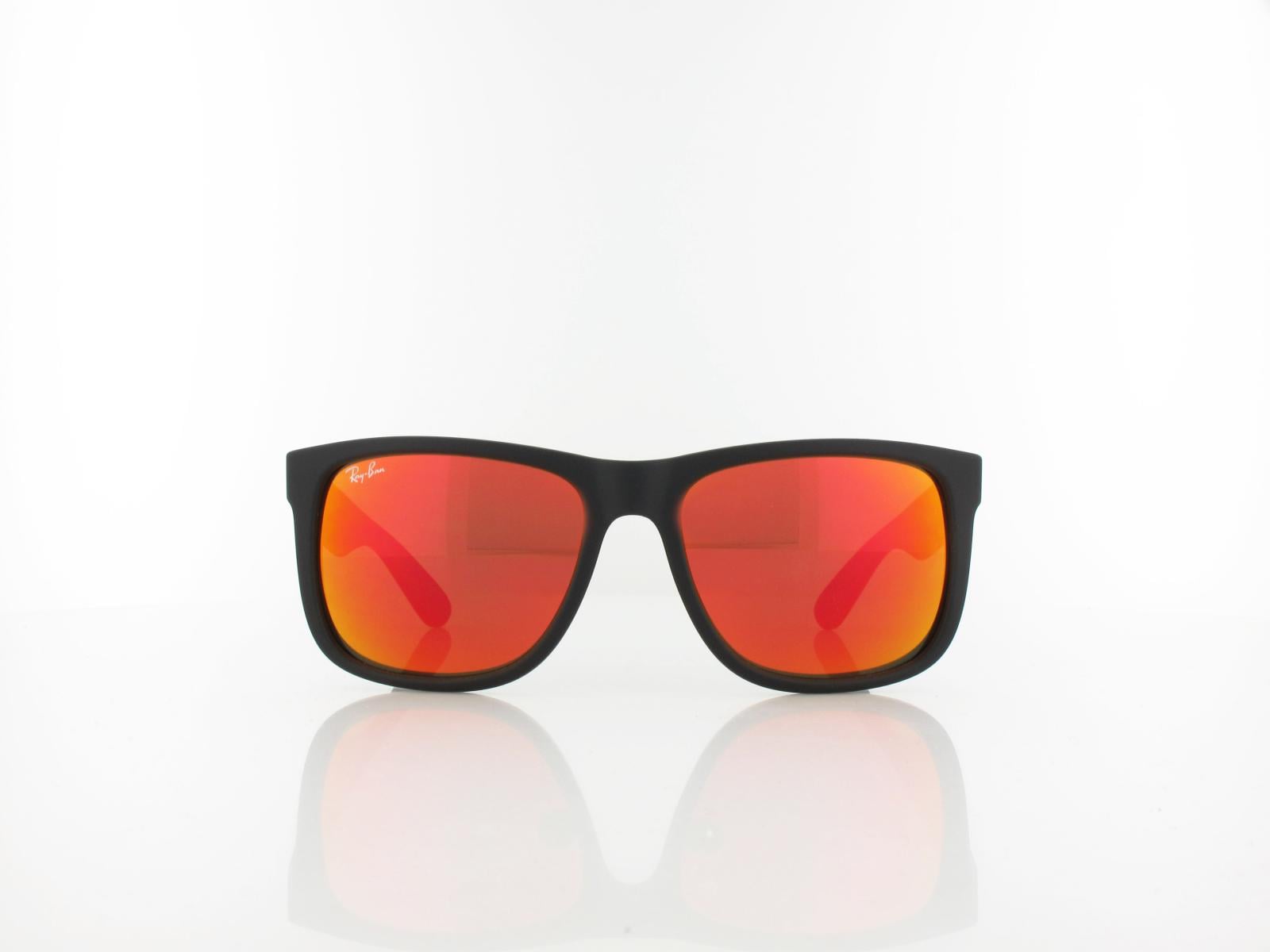 Ray Ban | Justin RB4165 622/6Q 54 | rubber black / brown mirror orange