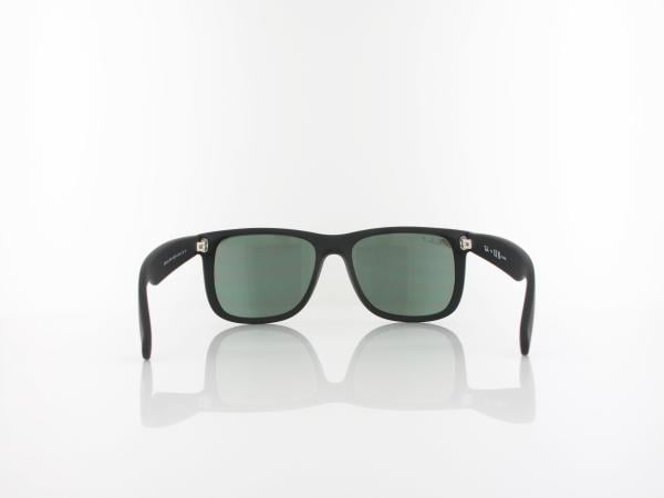 Ray Ban | Justin RB4165 622/Y4 55 | rubber black / green mirror silver polar