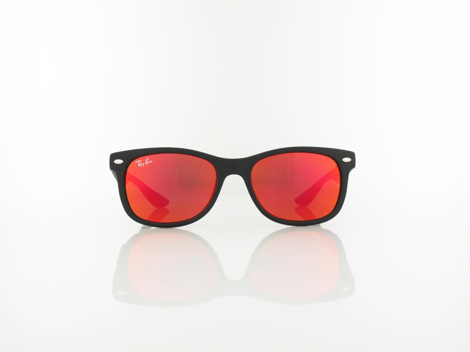 Ray Ban | New Wayfarer KIDS RJ9052S 70286Q 47 | rubber black / brown - mirror orange