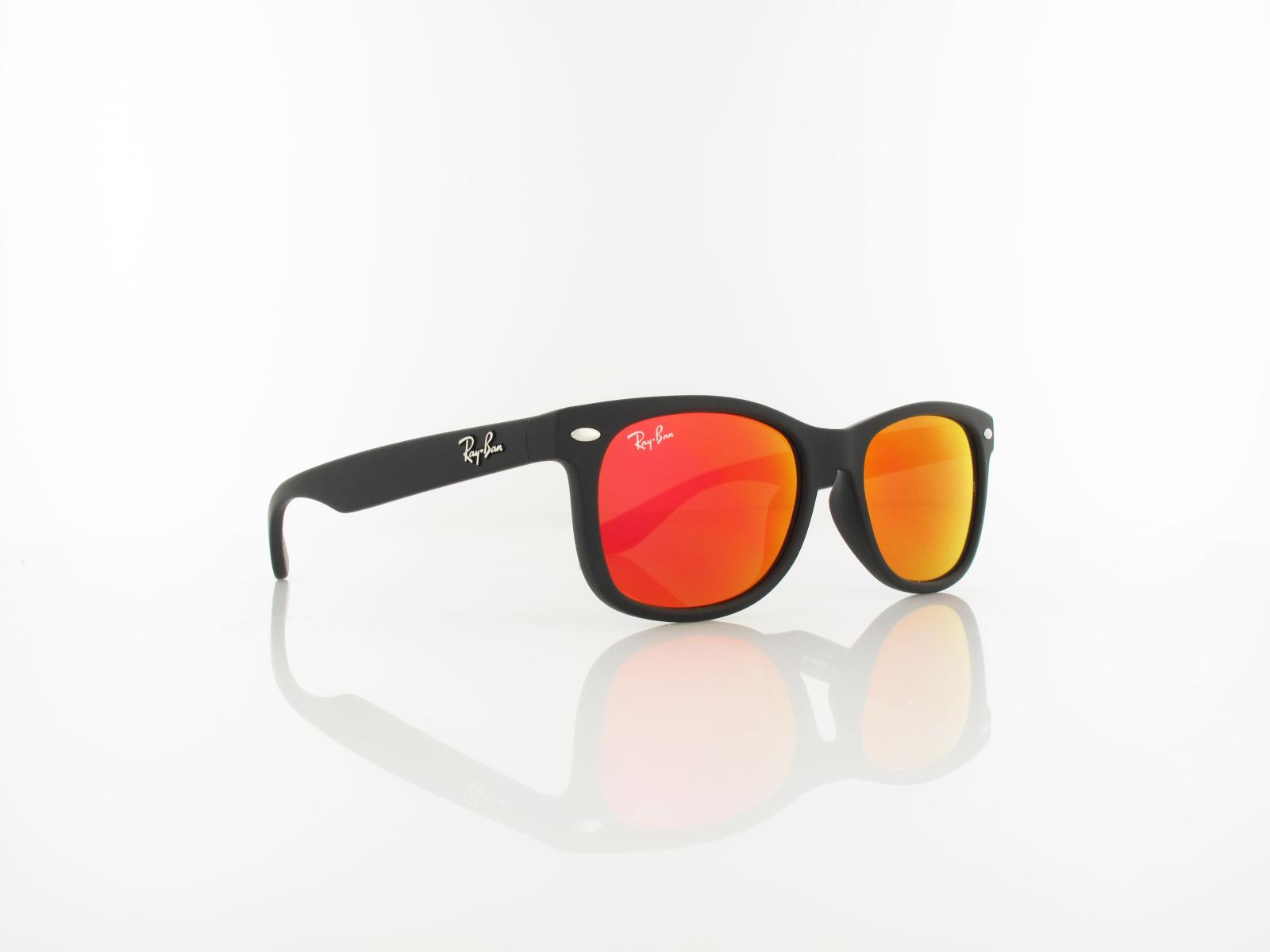 Ray Ban | New Wayfarer KIDS RJ9052S 70286Q 47 | rubber black / brown - mirror orange