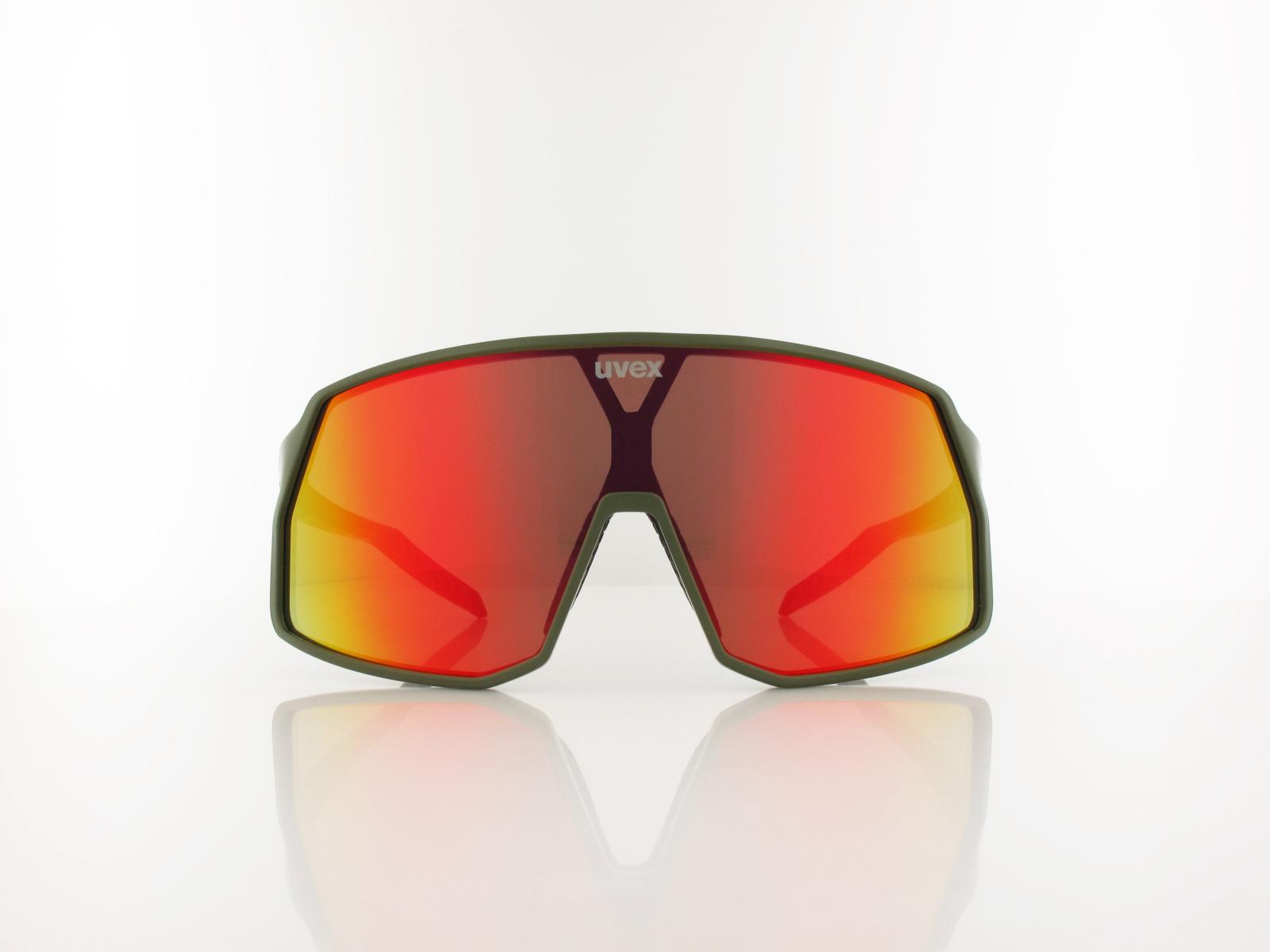 UVEX | pace stage S534030 7716 145 | olive mat / mirror red