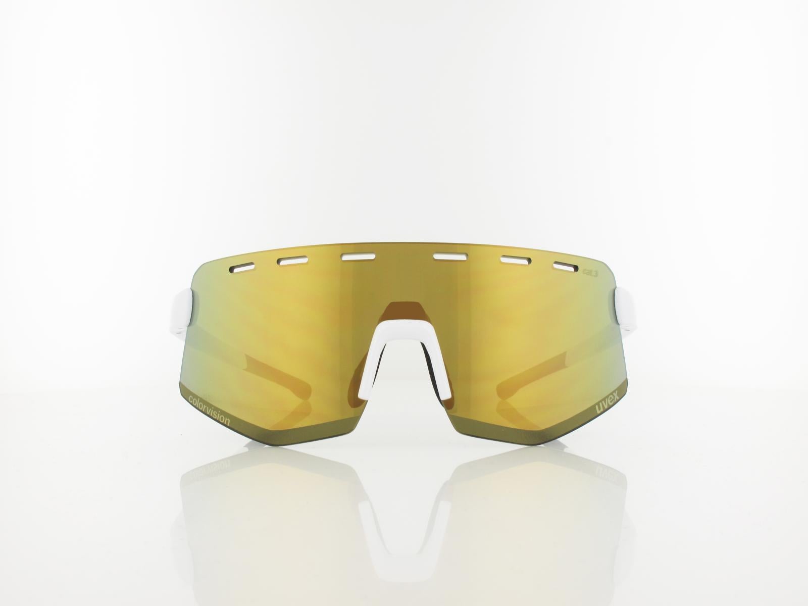 UVEX | RXs 4303 CV 2000 158 small | wei&szlig; gl&auml;nzend / colorvision nature goldspiegel
