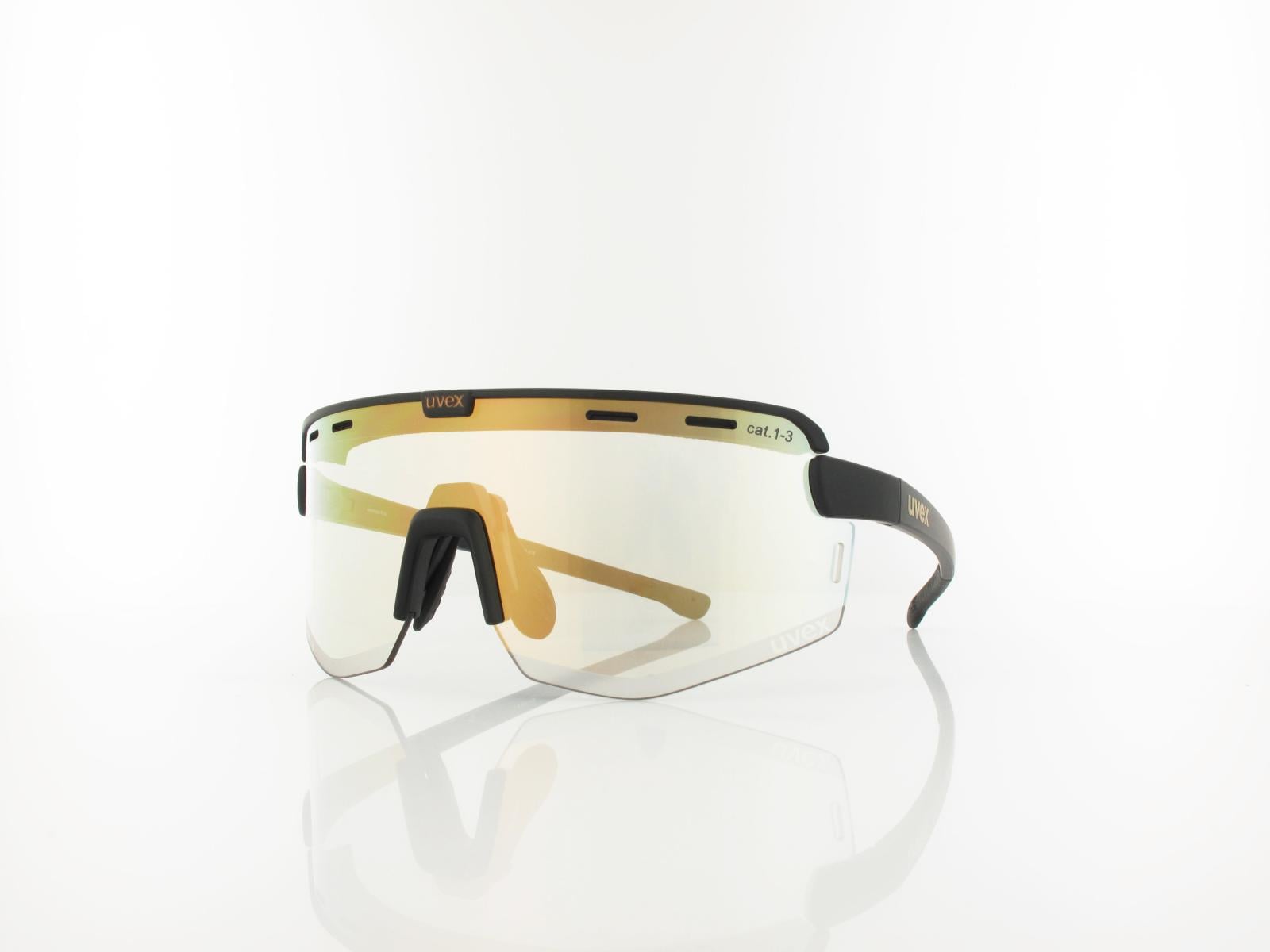 UVEX | RXs 4304 V 1200 152 small | schwarz matt / variomatic colorvision nature goldspiegel