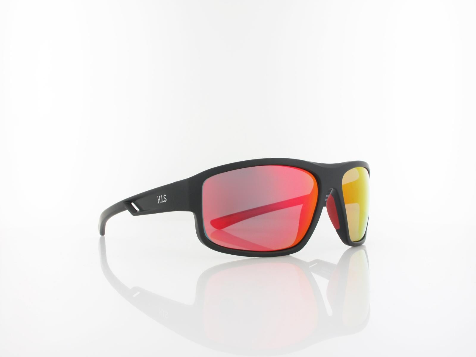 HIS polarized | HPS47105-1 62 | black / smoke with red revo polarized