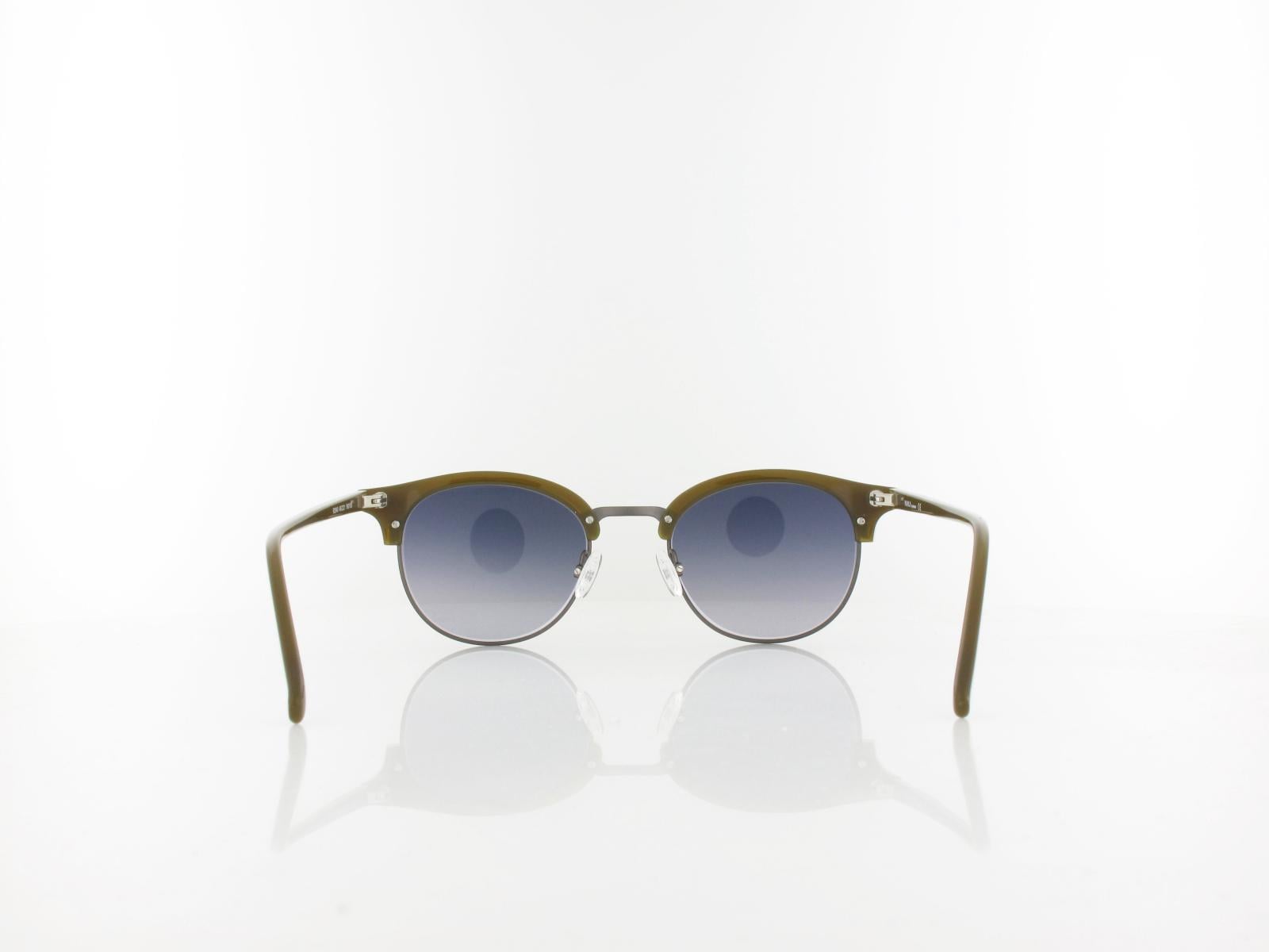 Brilando | Premium Retro Sun R2940 49 | transparent olive gun / grau verlauf