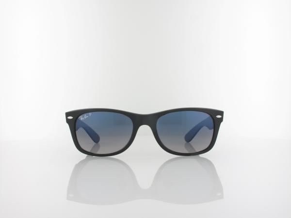 Ray Ban | New Wayfarer RB2132 601S78 52 | matte black / polar blue gradient grey