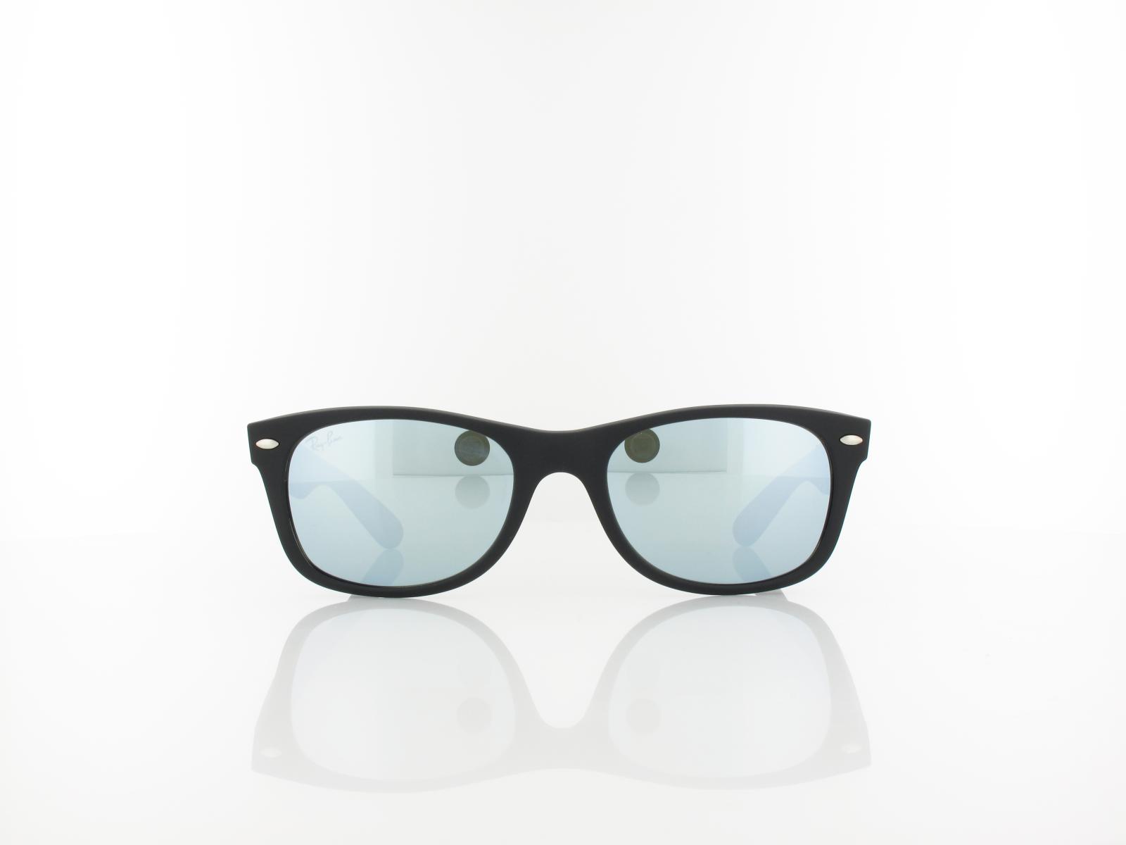 Ray Ban | New Wayfarer RB2132 622/30 52 | rubber black / green mirror silver