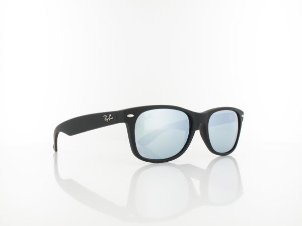 Ray Ban | New Wayfarer RB2132 622/30 55 | rubber black / green mirror silver