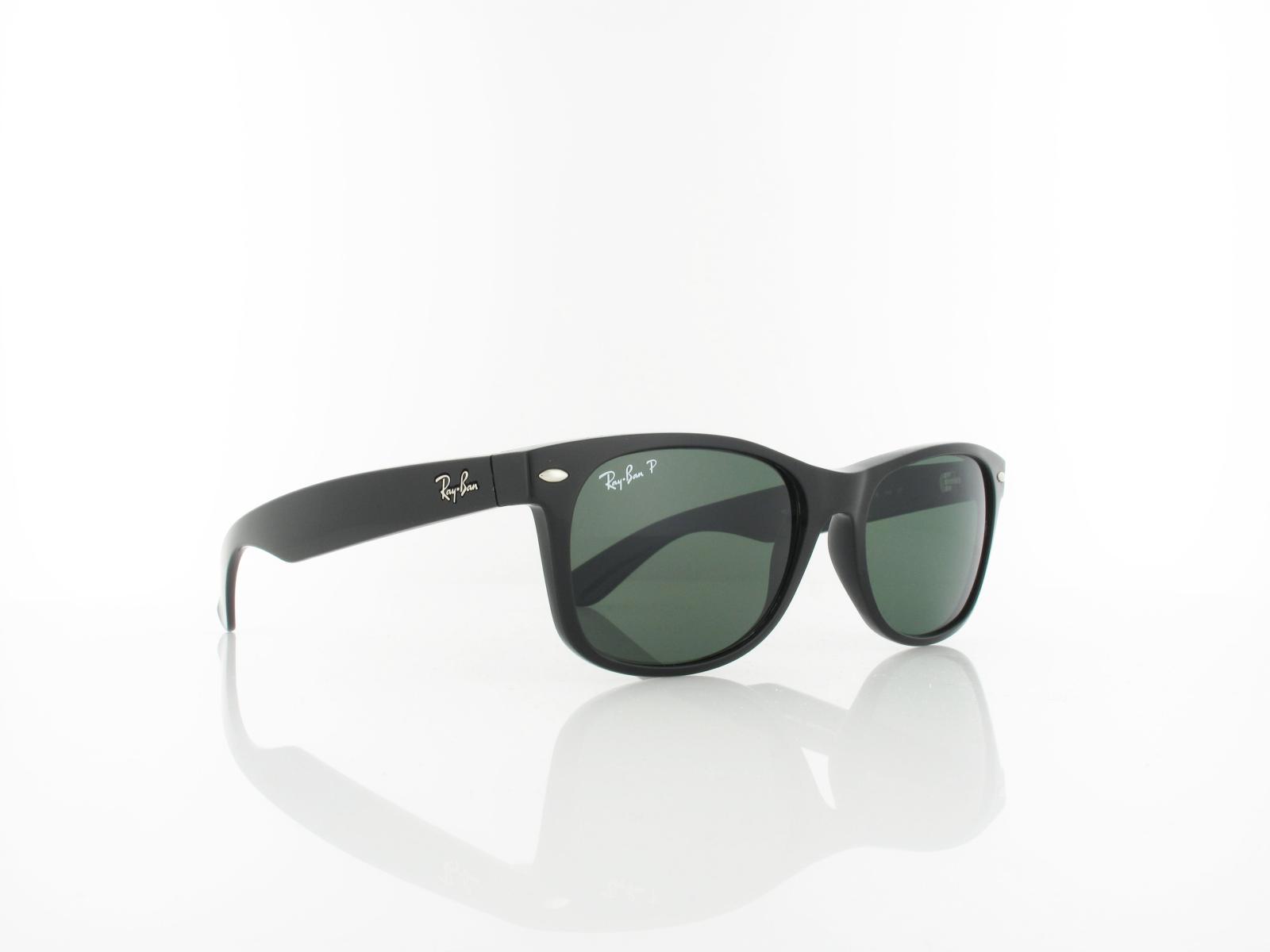 Ray Ban | New Wayfarer RB2132 901/58 55 | polished black / crystal green polarized
