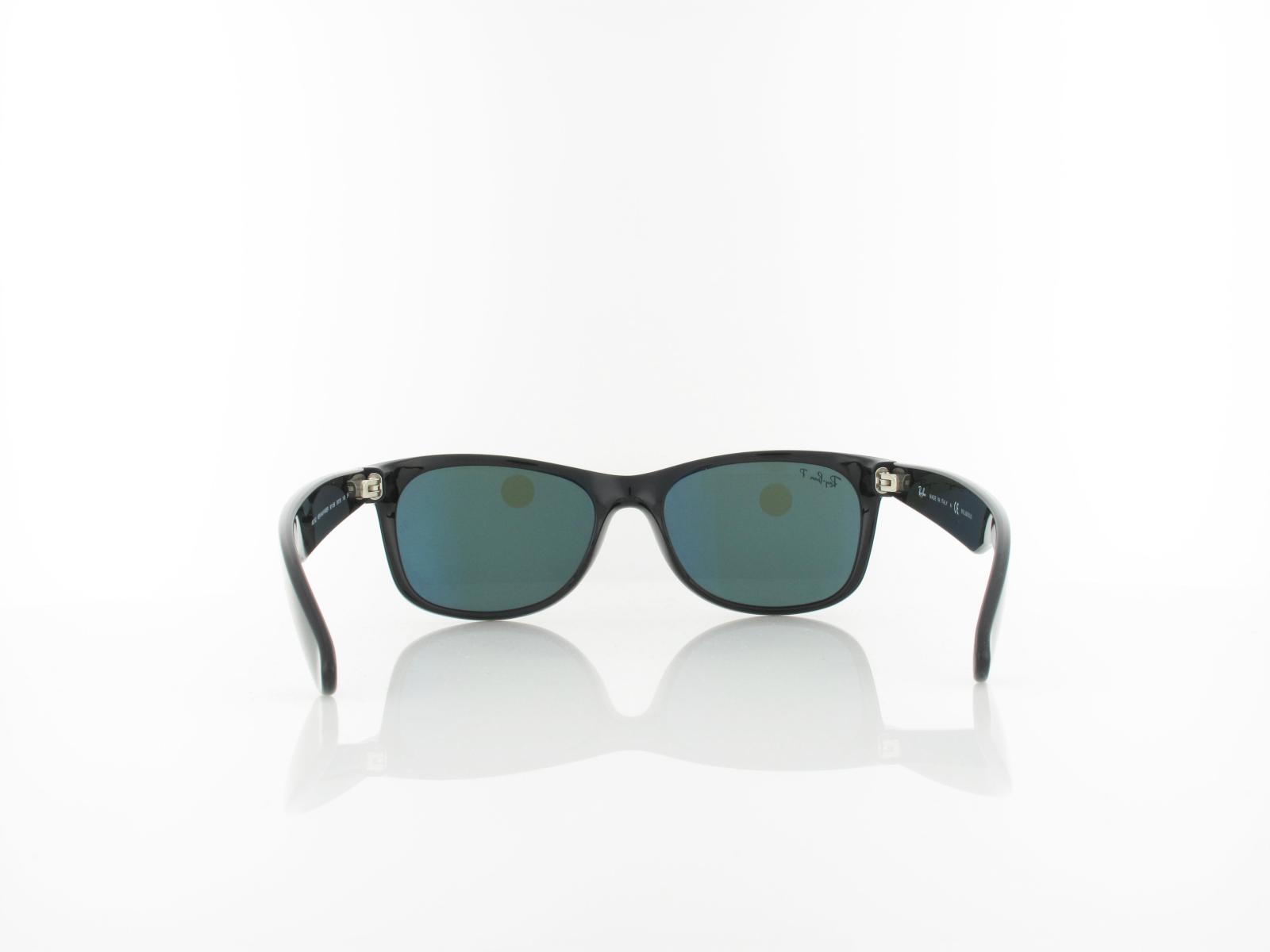 Ray Ban | New Wayfarer RB2132 901/58 55 | polished black / crystal green polarized