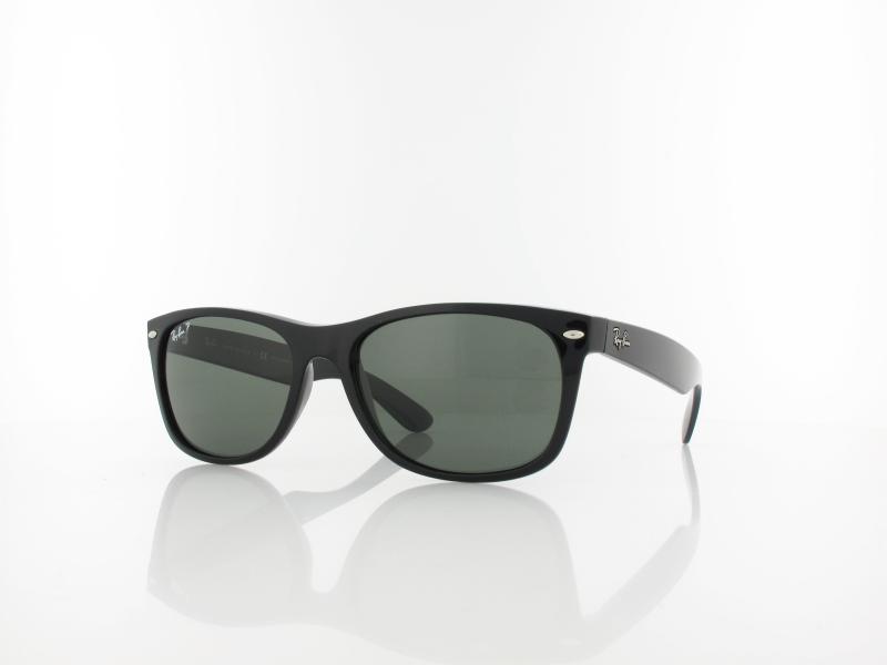 Ray Ban | New Wayfarer RB2132 901/58 58 | polished black / crystal green polarized