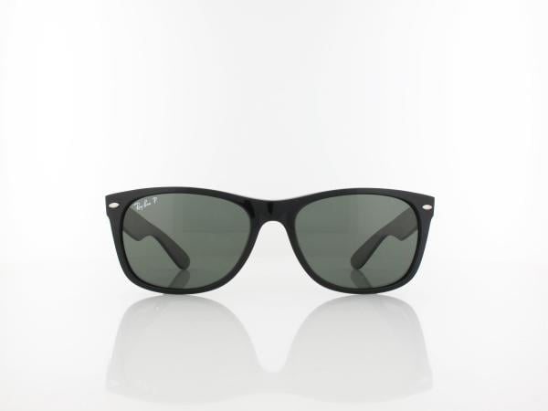 Ray Ban | New Wayfarer RB2132 901/58 58 | polished black / crystal green polarized