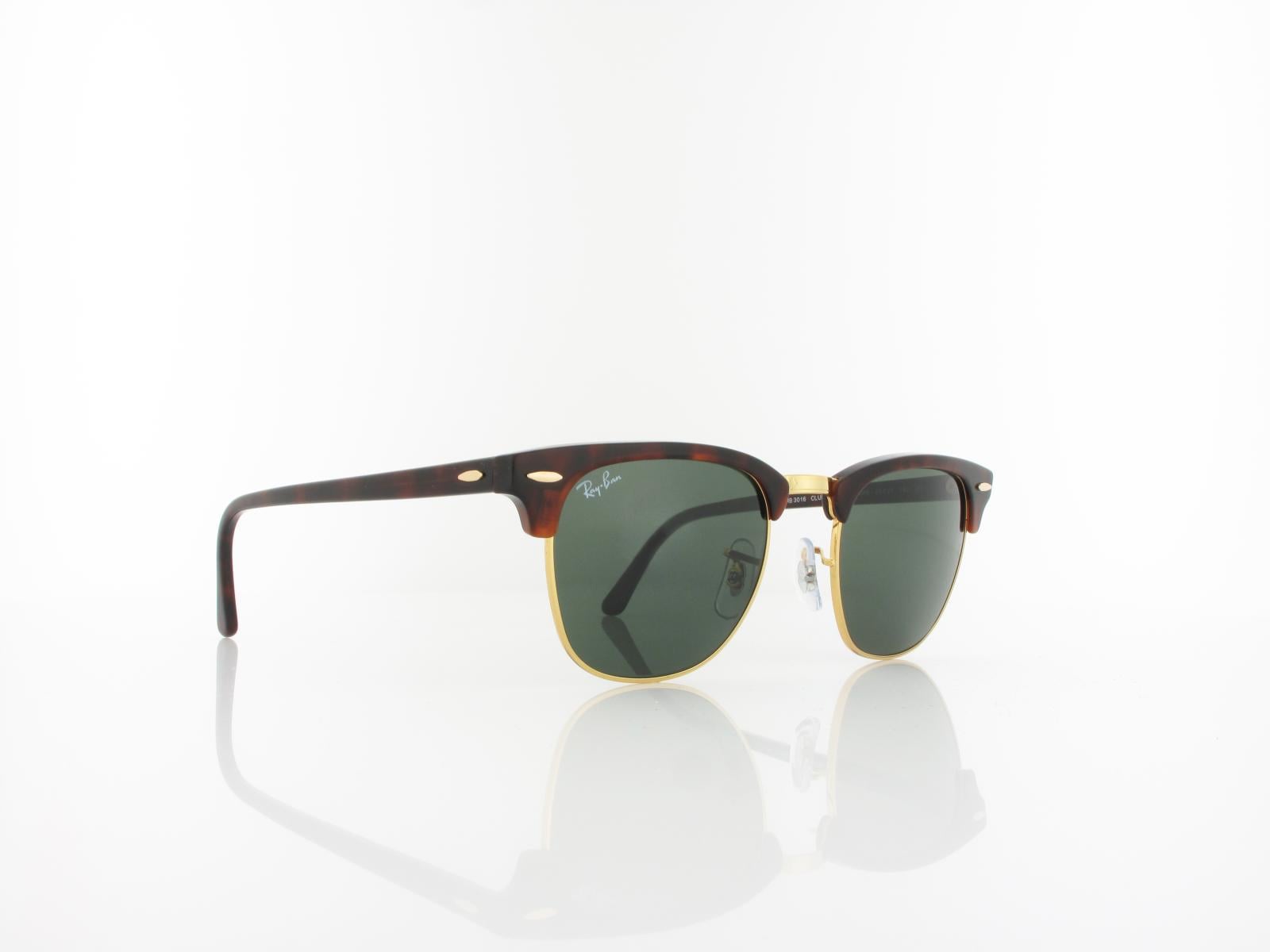 Ray Ban | Clubmaster RB3016 W0366 49 | mock tortoise arista / crystal green